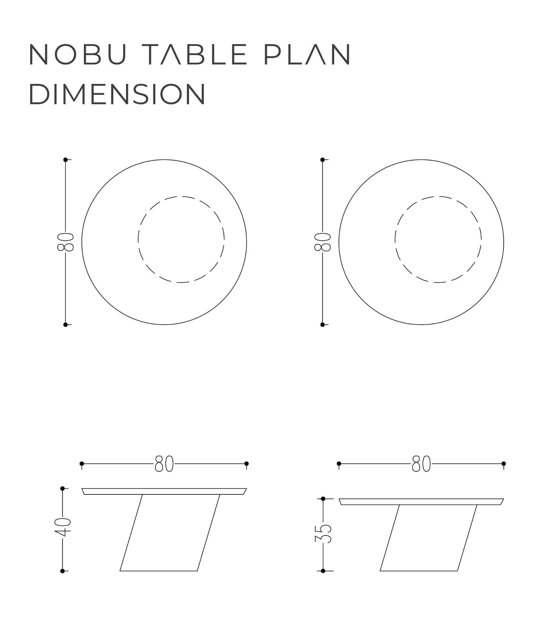 Nobu Brass Coffee Table Set