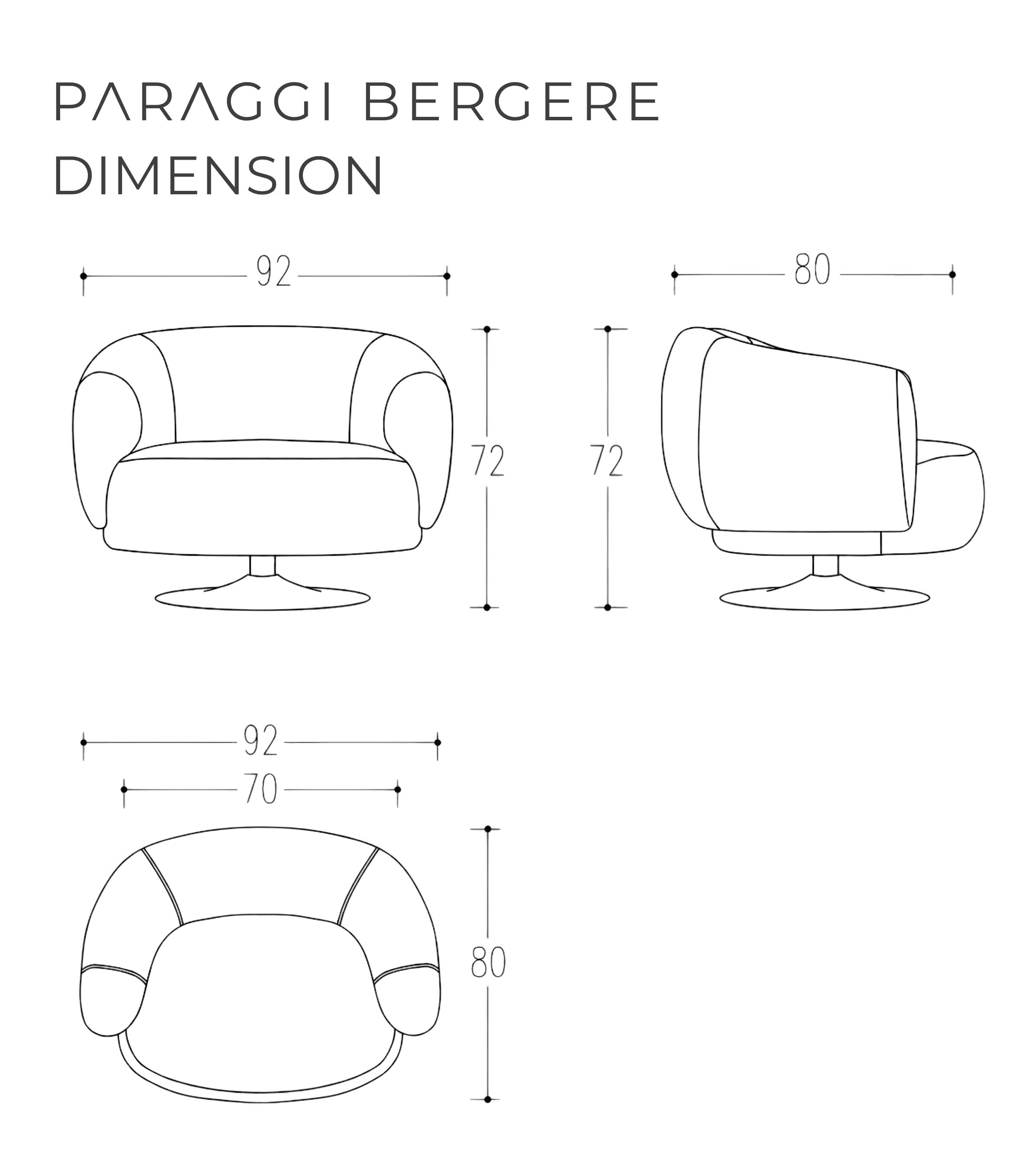 Paraggi Swivel Leg Armchair Velvet Terracotta