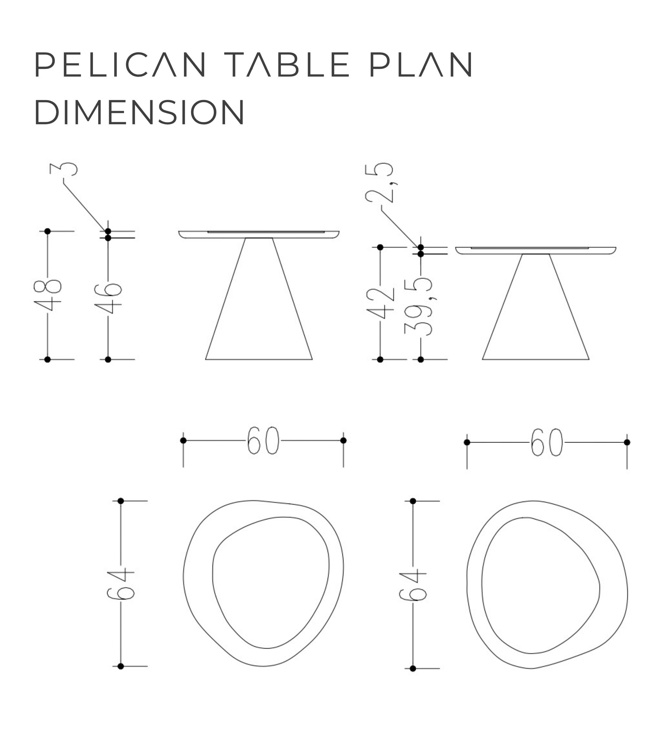 Pelican Ahşap İkili Orta Sehpa Takımı Brass