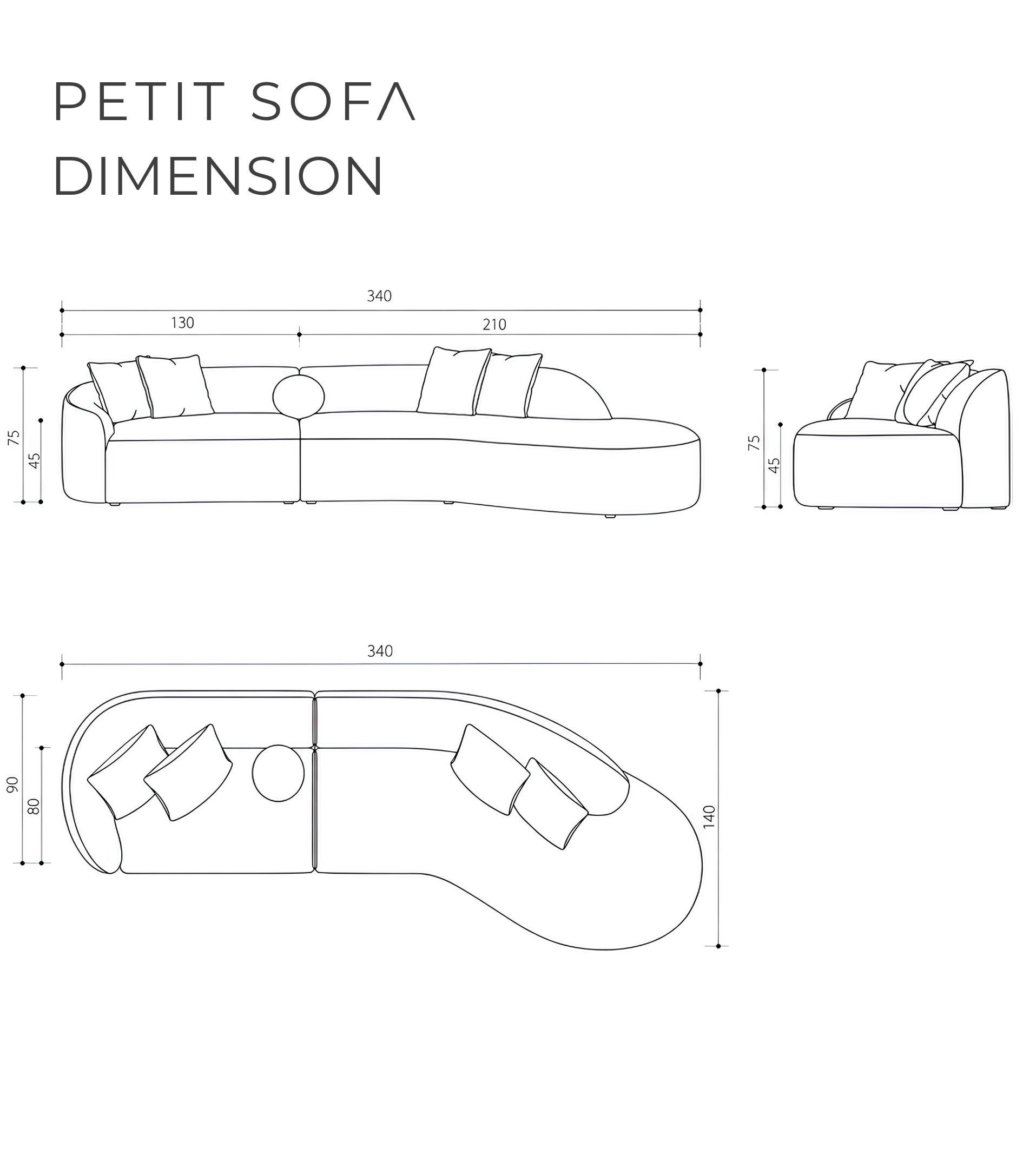 Petit Corner Köşe Koltuk Beyaz