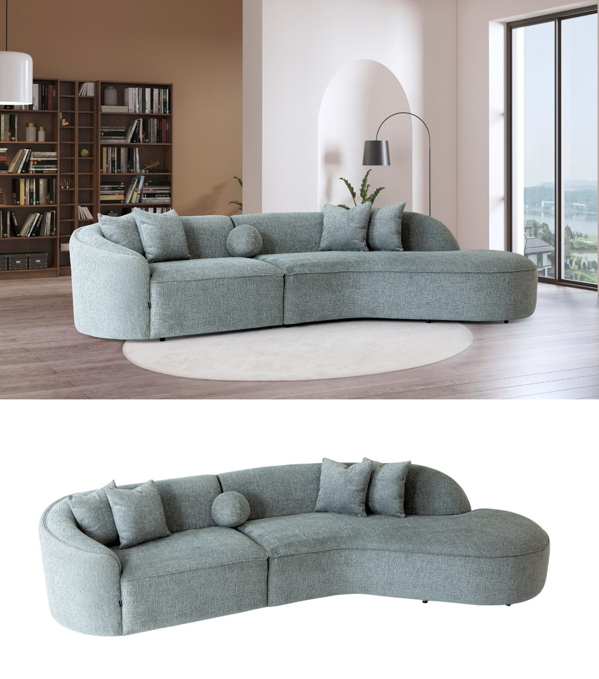 Petit Teddy Corner Köşe Koltuk Su Yeşili