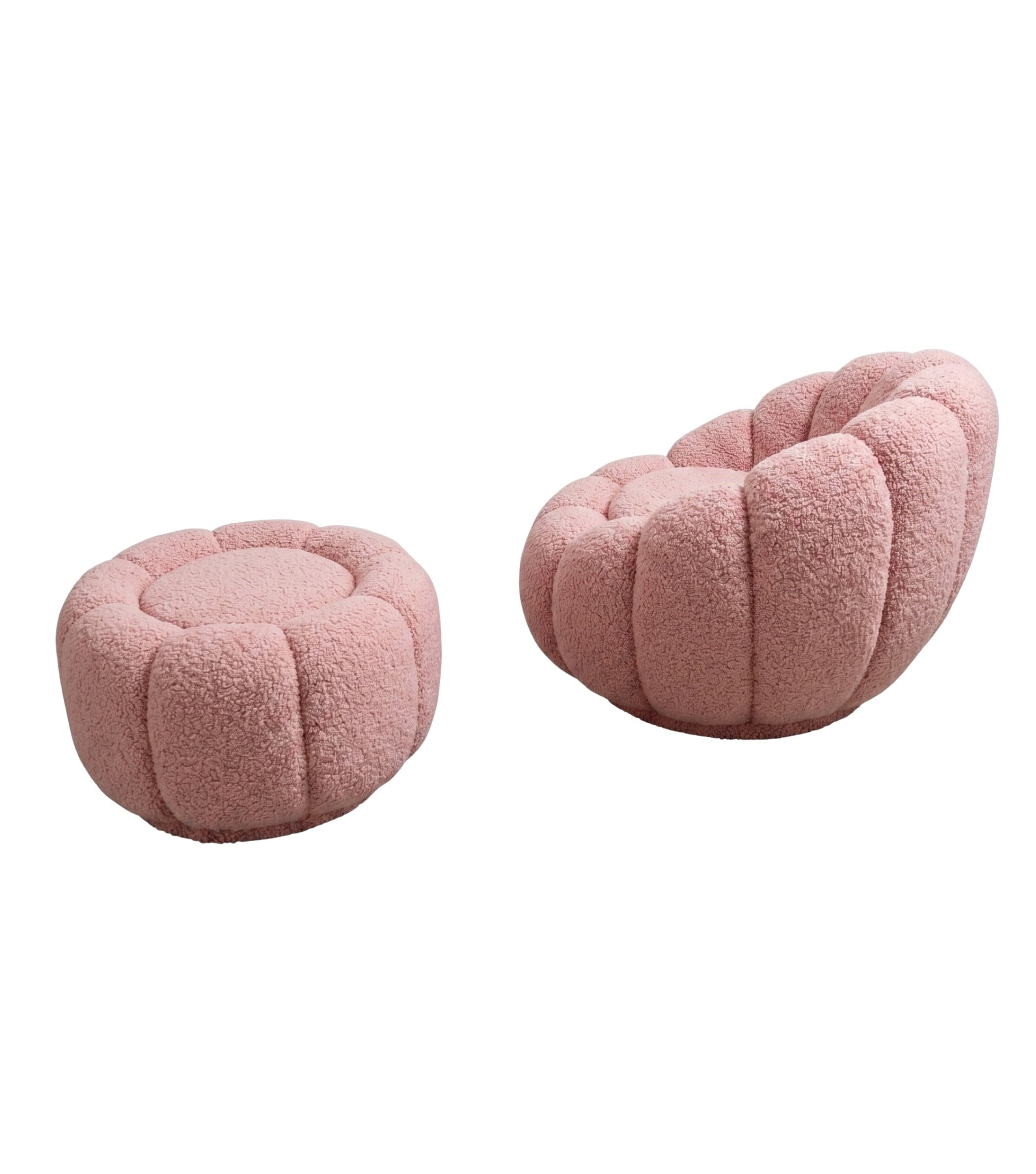 Potter Açık Pembe Teddy Döner Ayaklı Berjer
