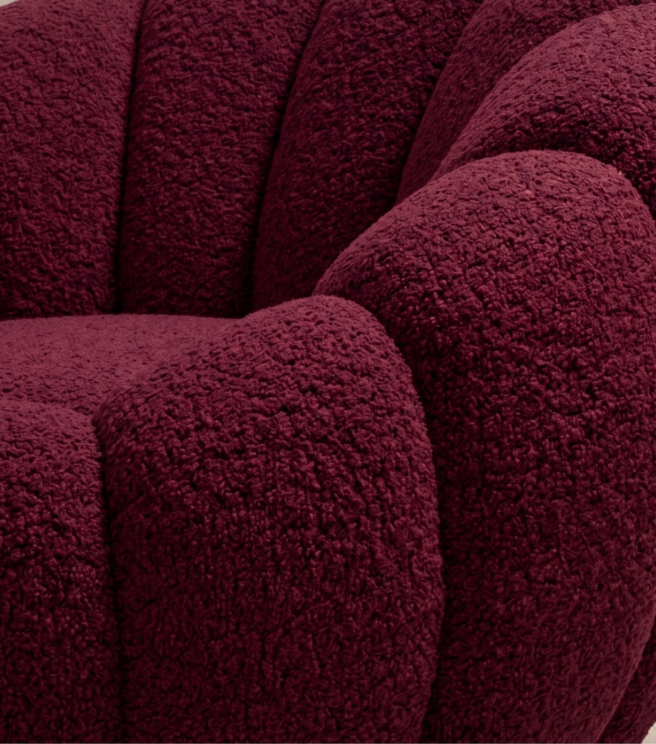 Potter Bordo Teddy Döner Ayaklı Berjer