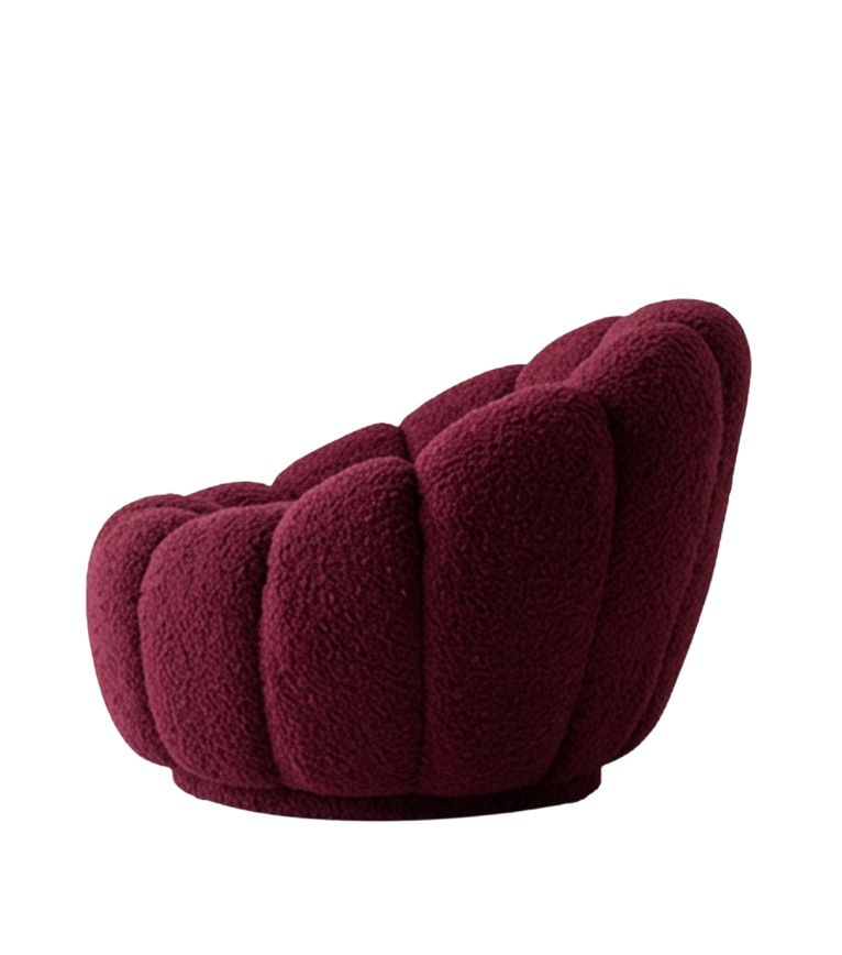 Potter Bordo Teddy Döner Ayaklı Berjer