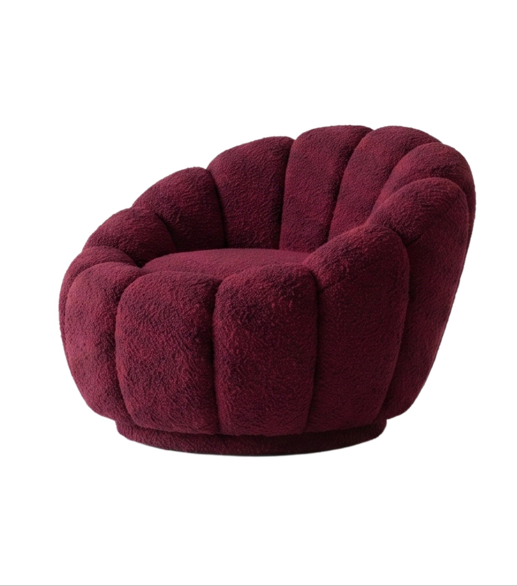 Potter Bordo Teddy Döner Ayaklı Berjer
