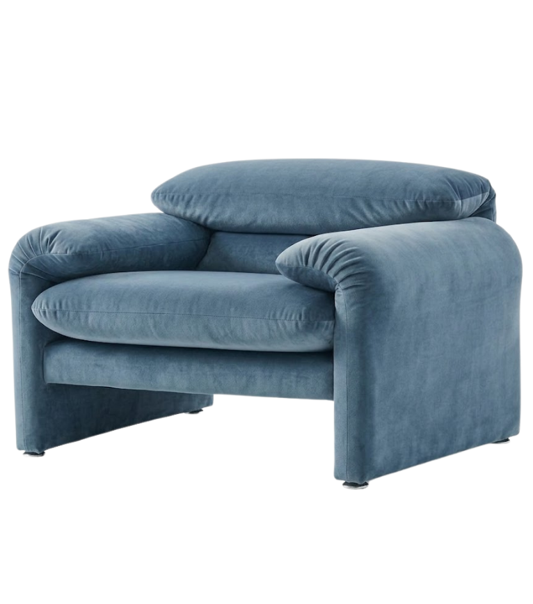 Proteo Comfort Mekanizmalı Mavi Kadife Berjer