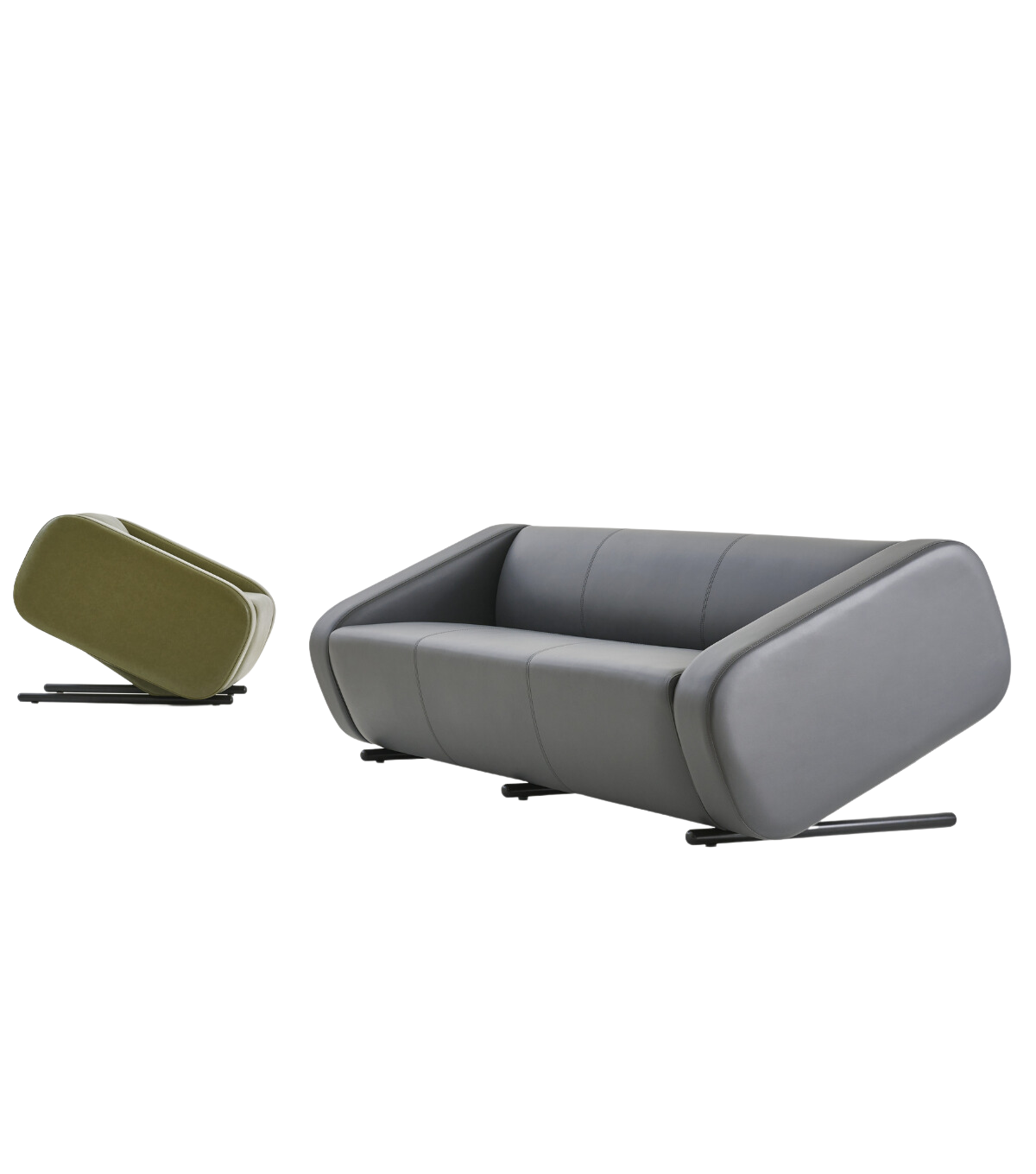 Rizzo Simetrik Berjer Deri Yeşil