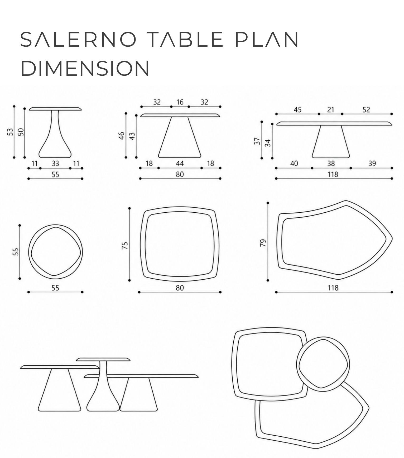 Salerno Wooden Center Coffee Table Small Black