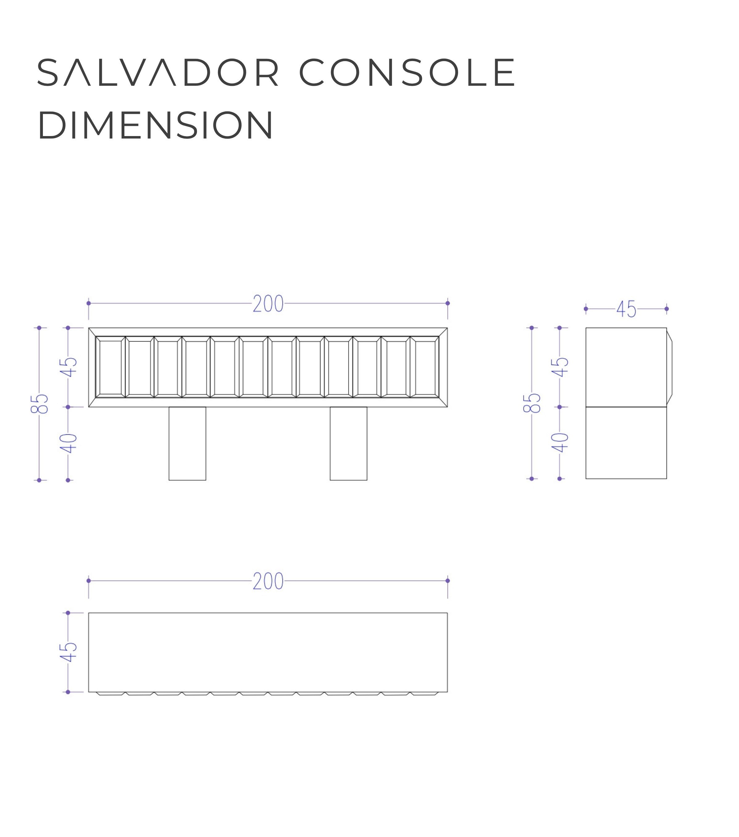 Salvador Wooden Console Black