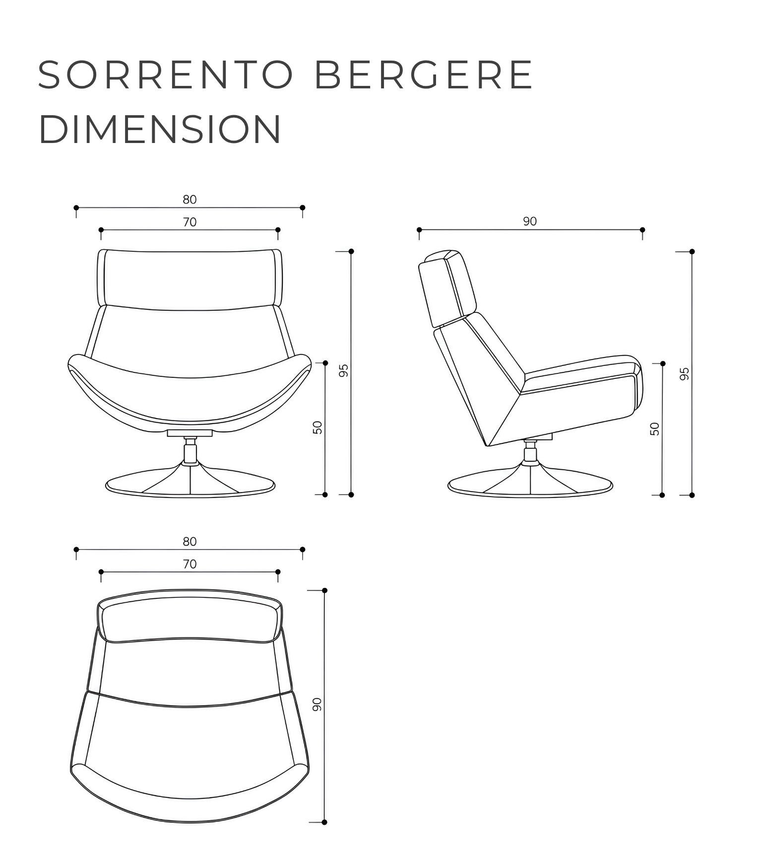 Sorrento Yeşil Ahşap Koyu Meşe Metal Ayak Berjer