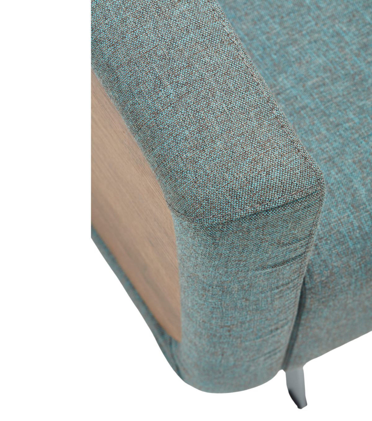 Sovza Metal Ayak Ahşap Detay Mavi Berjer