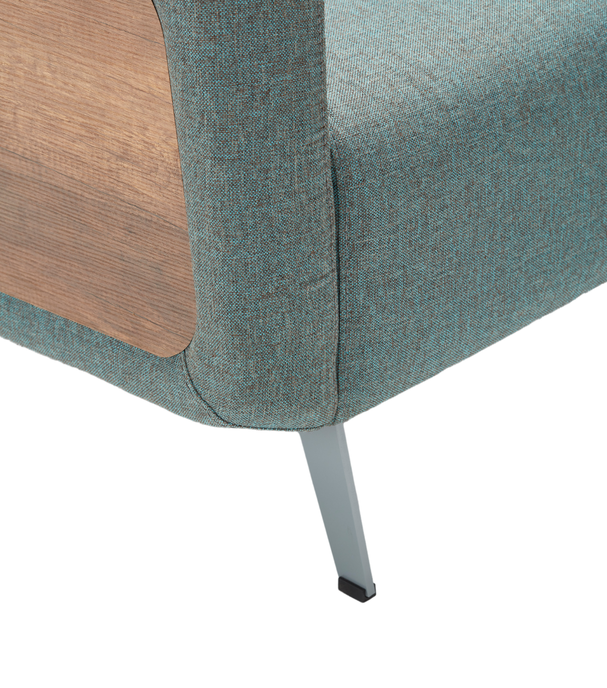 Sovza Metal Ayak Ahşap Detay Mavi Berjer