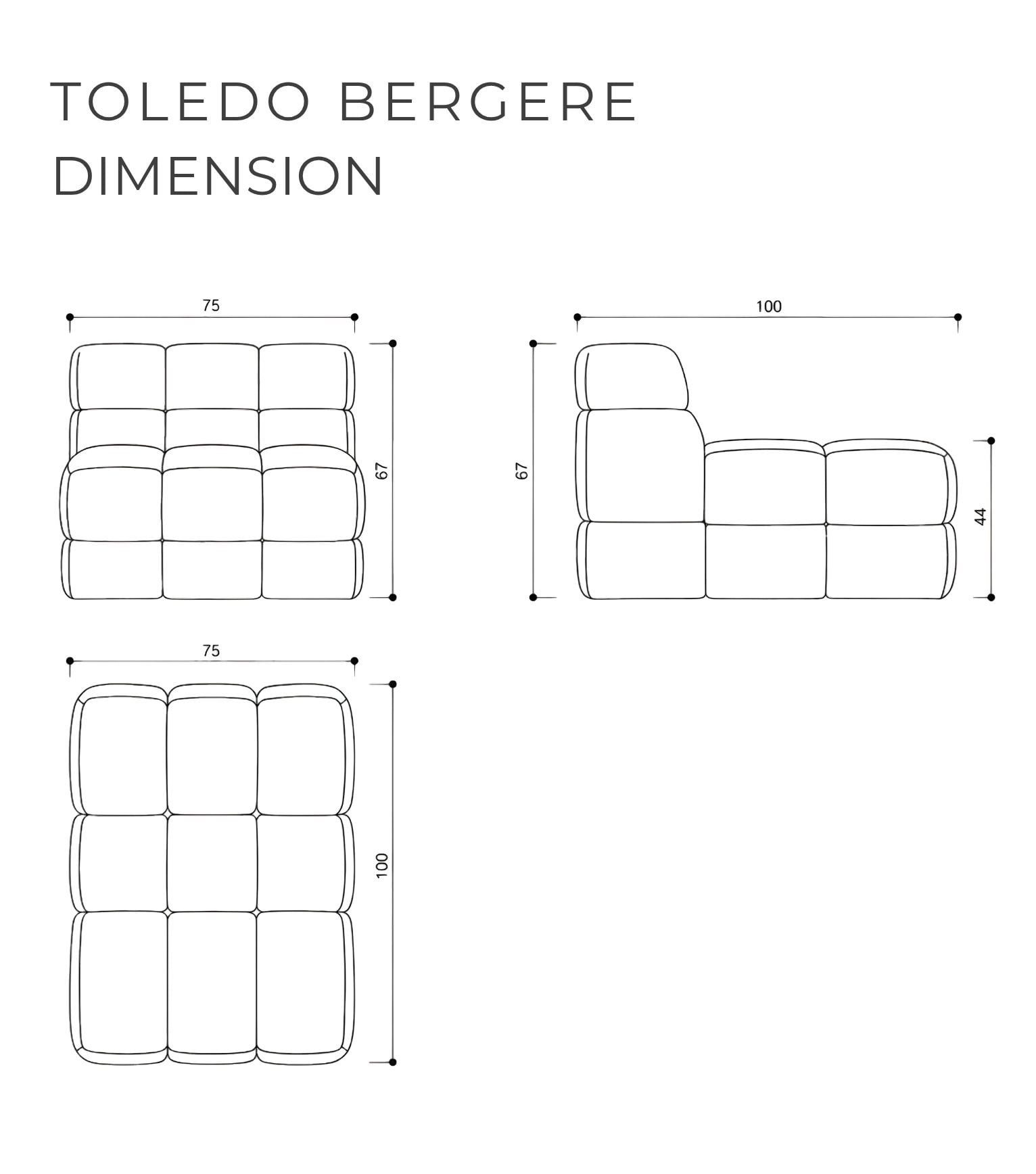 Toledo Comfort Bej Peluş Berjer