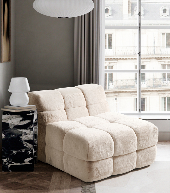 Toledo Comfort Özel Peluş Kumaş Berjer Bej