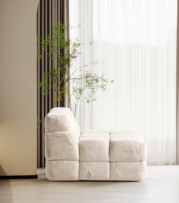 Toledo Comfort Özel Peluş Kumaş Berjer Bej