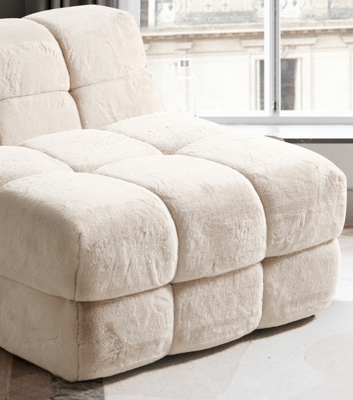 Toledo Comfort Özel Peluş Kumaş Berjer Bej