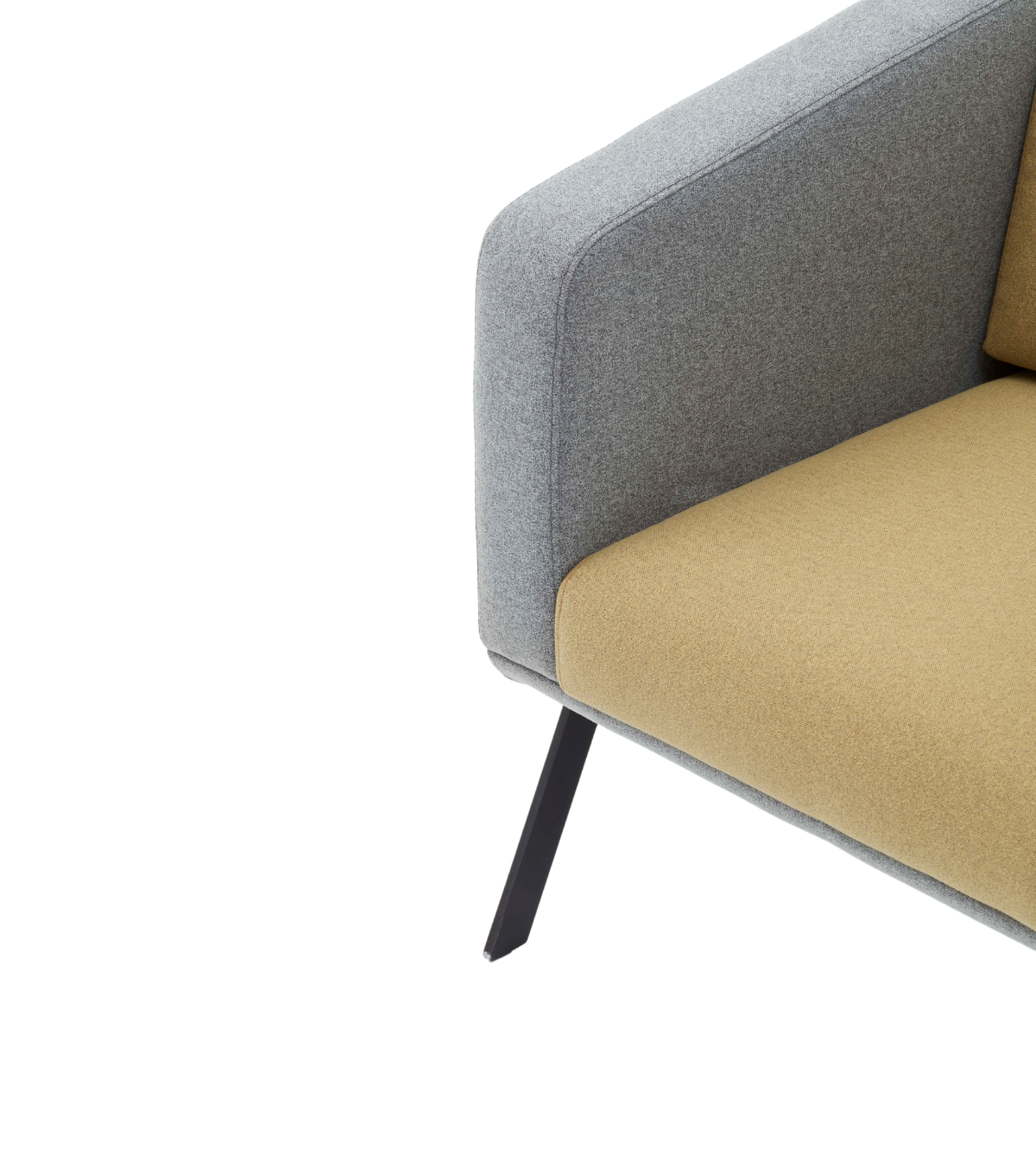 Vixon Metal Ayak Sarı Gri Berjer