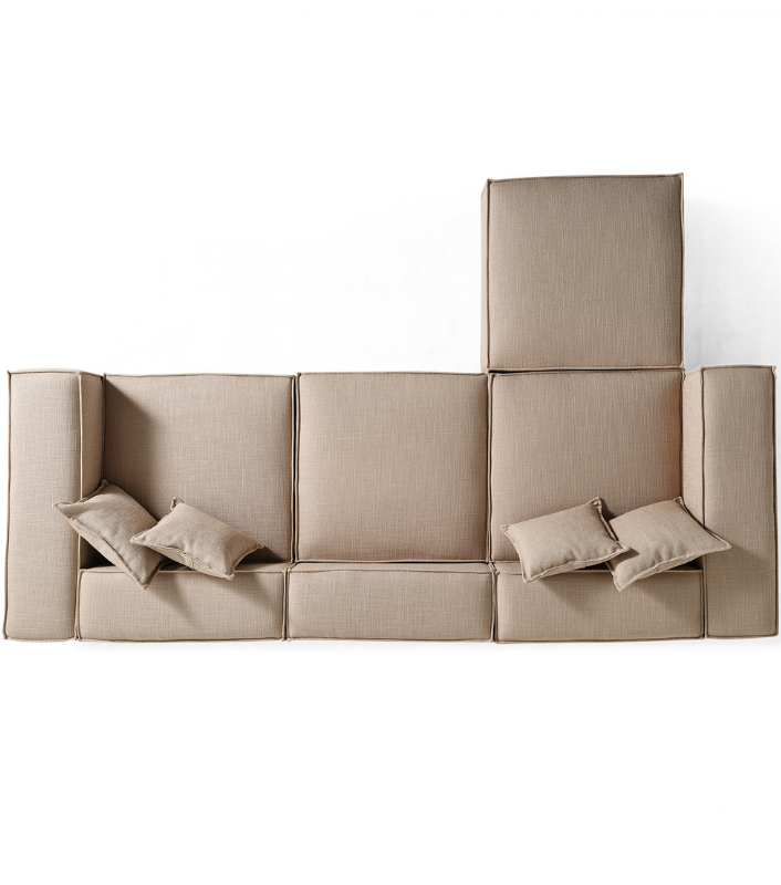 Volye Comfort Köşe Koltuk Dokuma Keten Koyu Bej 1003