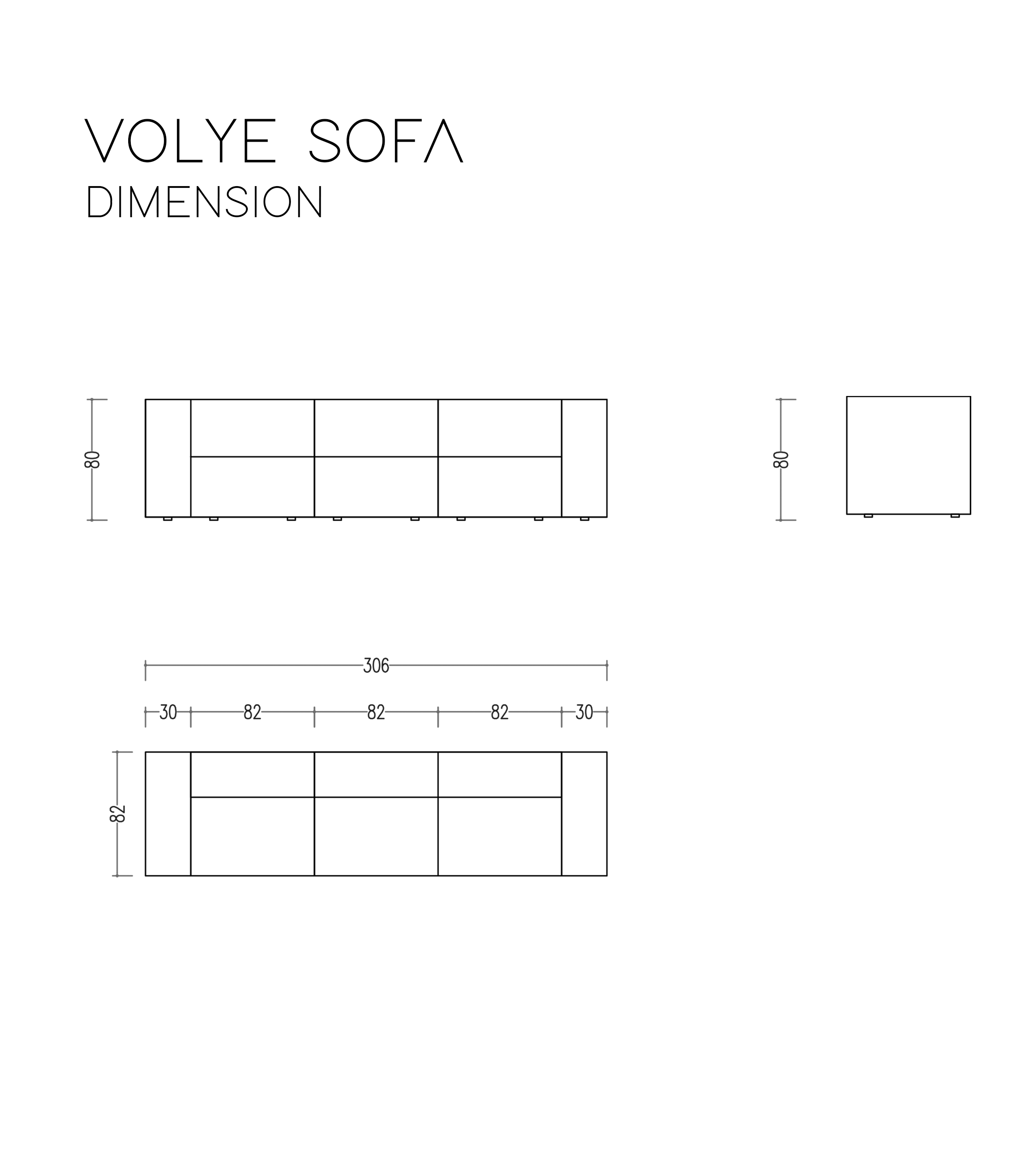 Volye Comfort Üçlü Kanepe Keten Koyu Bej 1003 *315