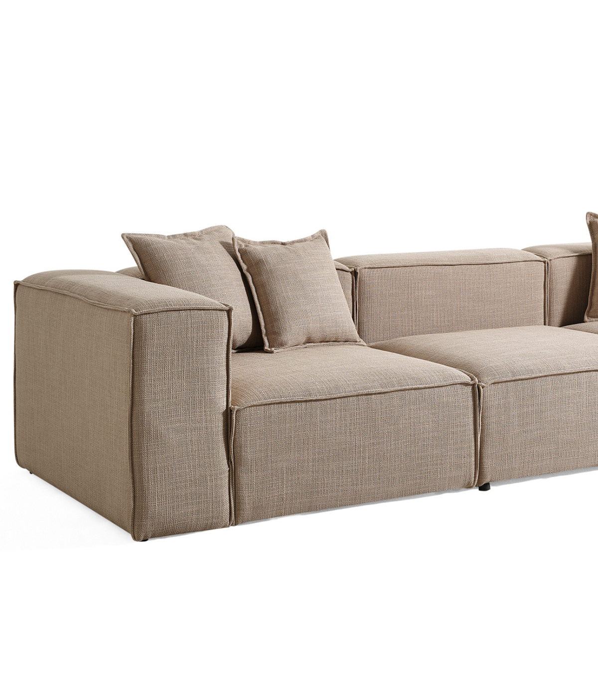Volye Comfort Üçlü Kanepe Keten Koyu Bej 1003 *315