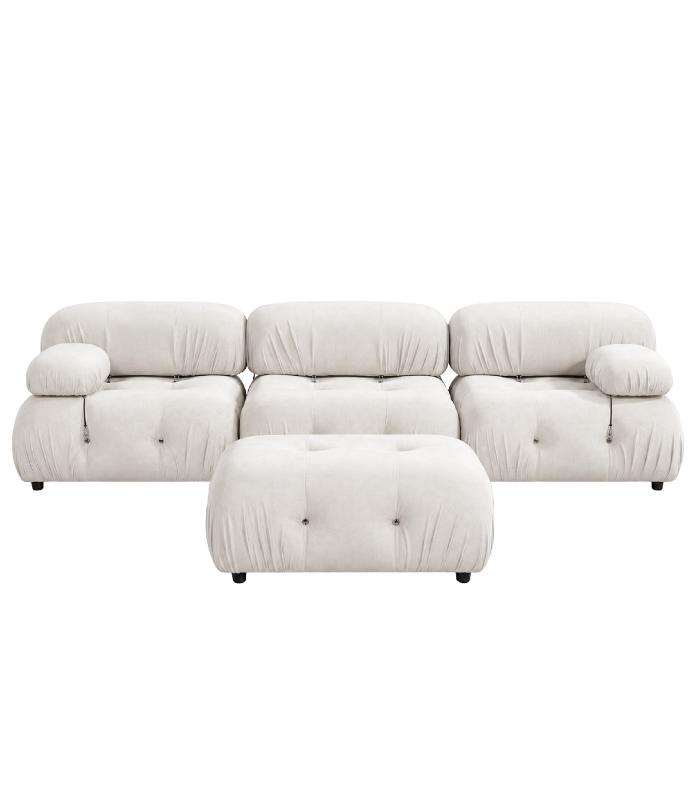 Voyage Kapitone Sofa Corner Velvet Beige