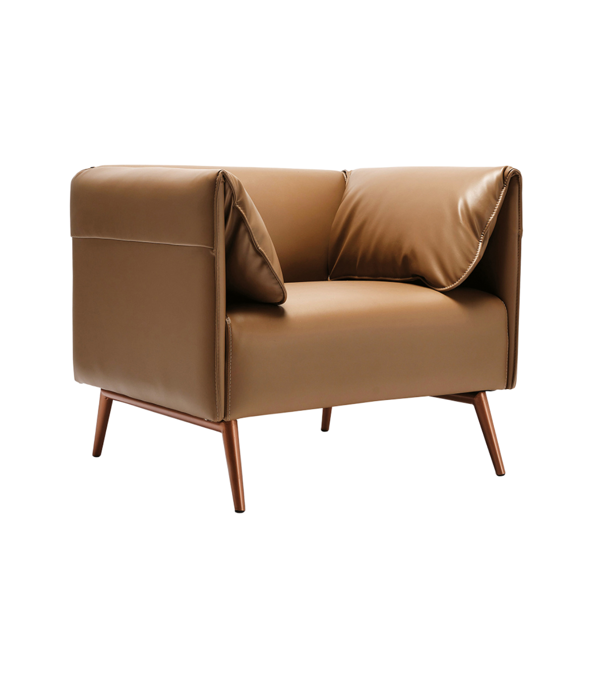 Ziva Rose Metal Ayak Berjer Deri Krem