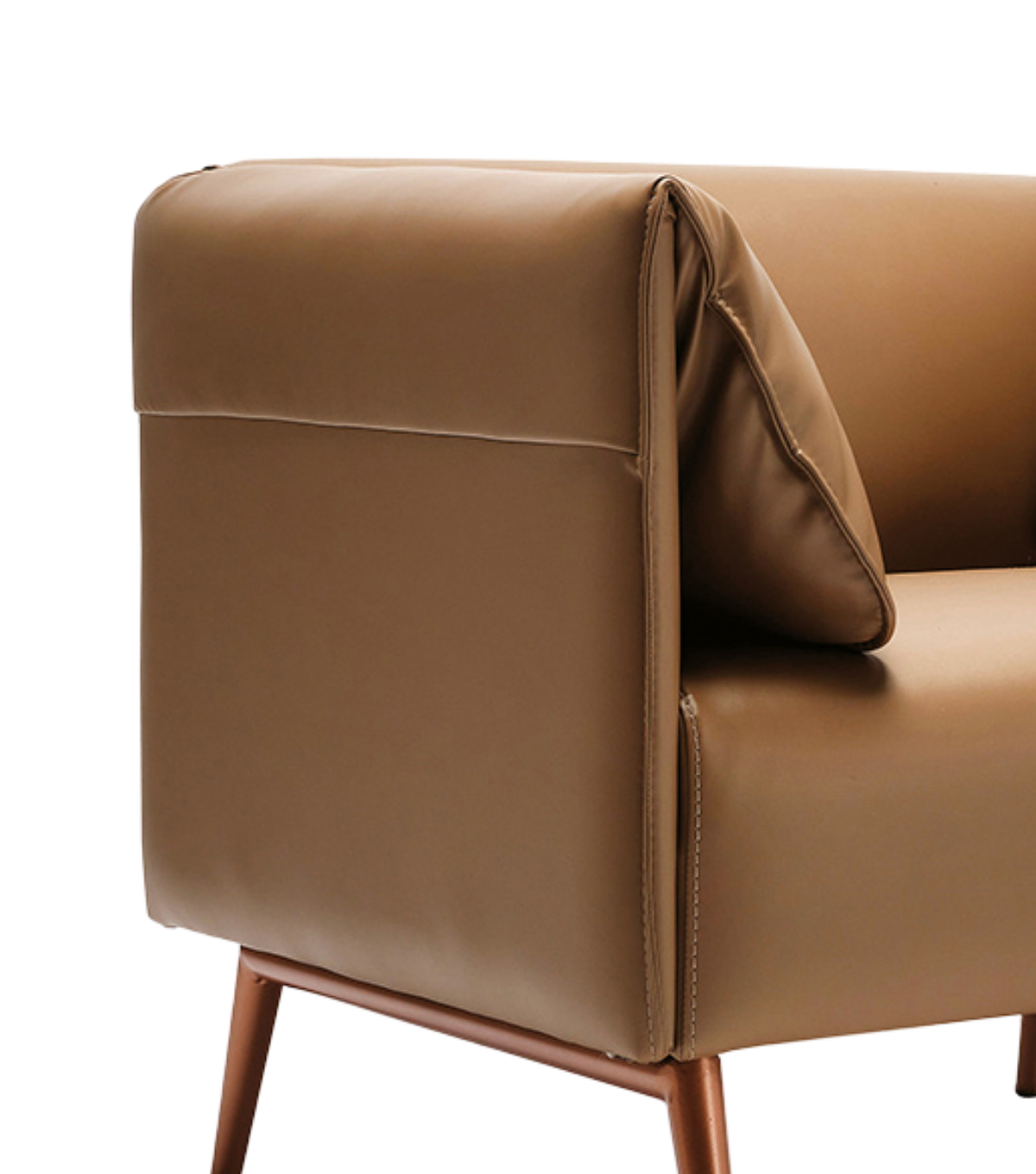 Ziva Rose Metal Ayak Berjer Deri Krem