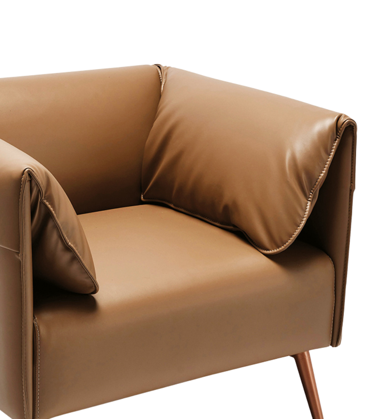 Ziva Rose Metal Ayak Berjer Deri Krem