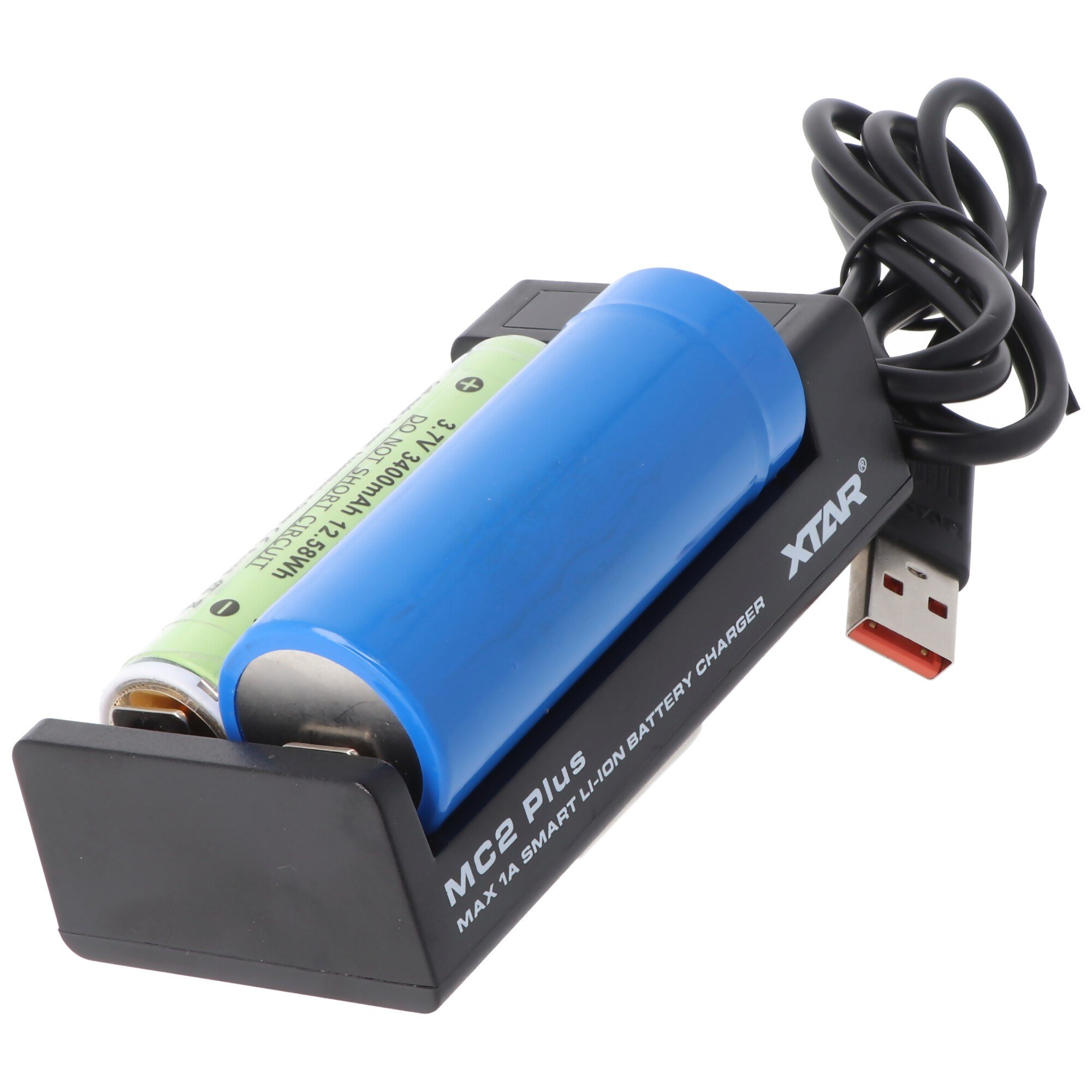 10440.14500.14650, 16340, 17335, 17500, 17670.18350.18490, 18500, 18650, 18700, 20700, 21700 için uygun maksimum 1A şarj akımına sahip Xtar MC2 Plus 2 bağlantı noktalı şarj cihazı