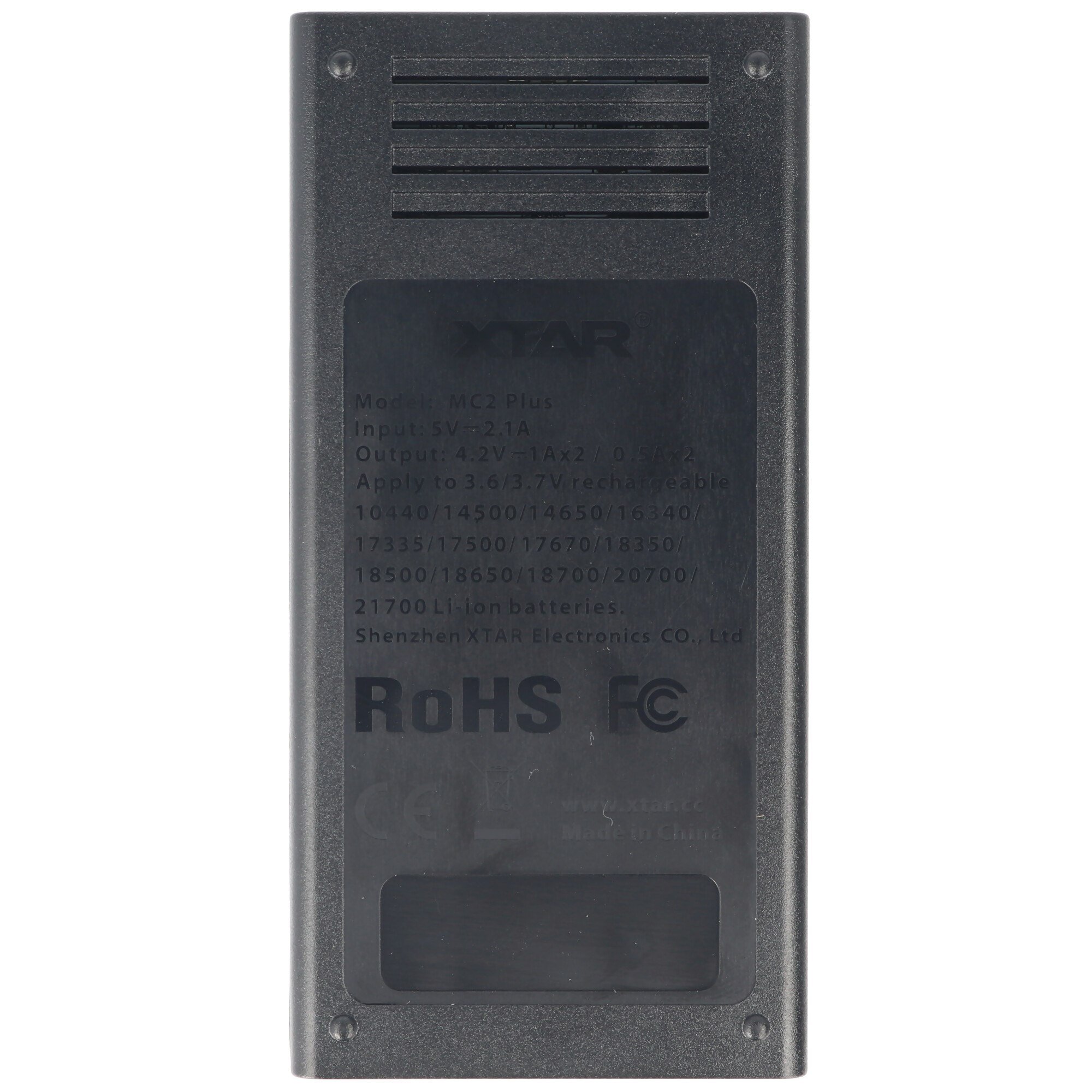 10440.14500.14650, 16340, 17335, 17500, 17670.18350.18490, 18500, 18650, 18700, 20700, 21700 için uygun maksimum 1A şarj akımına sahip Xtar MC2 Plus 2 bağlantı noktalı şarj cihazı