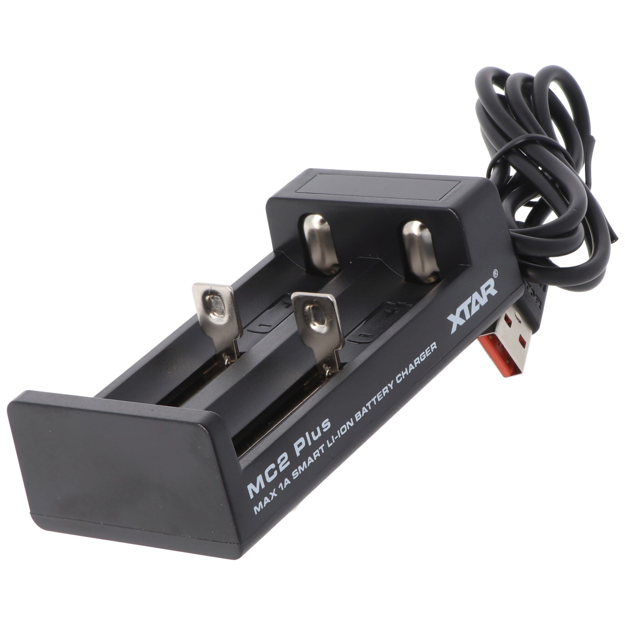 10440.14500.14650, 16340, 17335, 17500, 17670.18350.18490, 18500, 18650, 18700, 20700, 21700 için uygun maksimum 1A şarj akımına sahip Xtar MC2 Plus 2 bağlantı noktalı şarj cihazı
