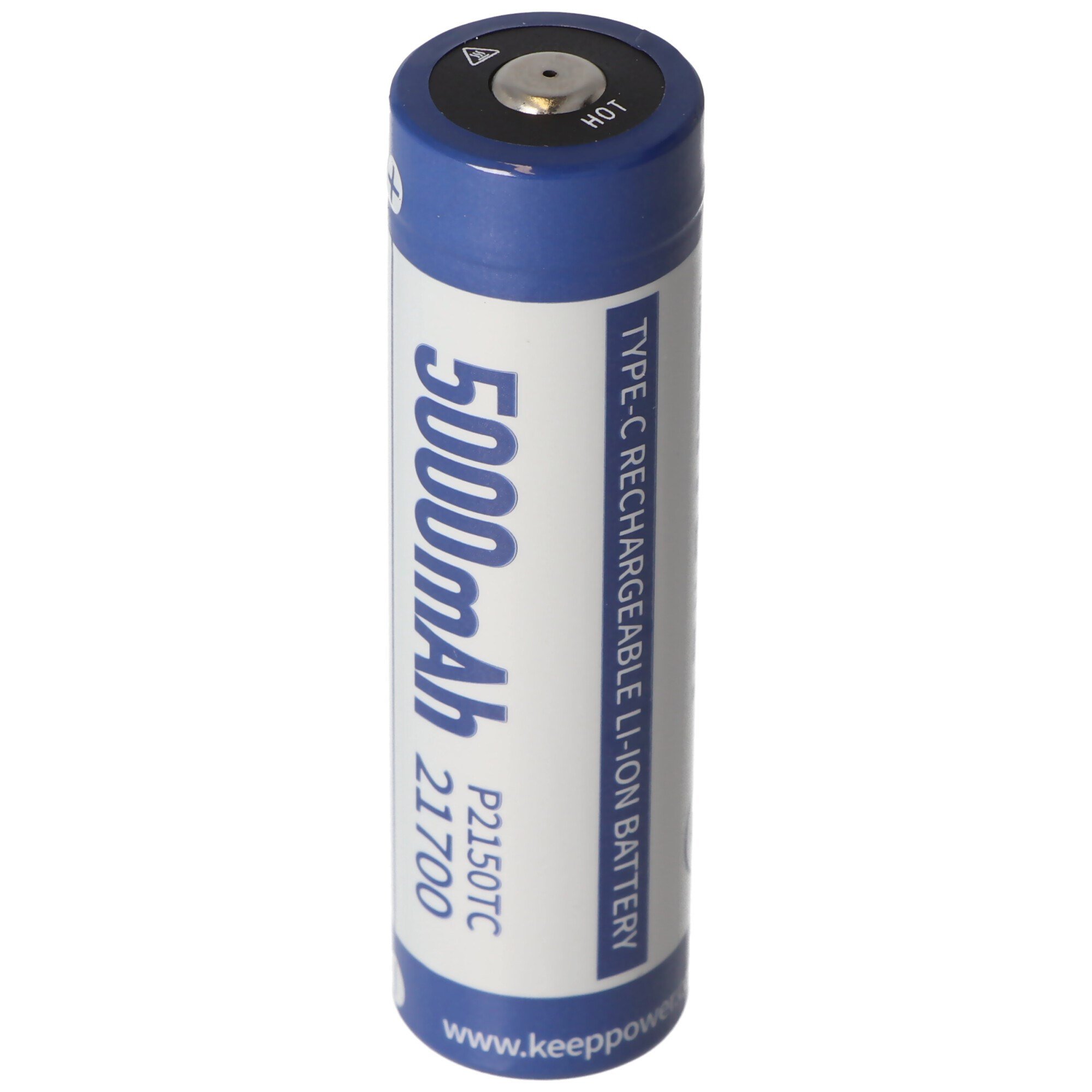 2 adet 21700 Li-ion pil 5000mAh 3.7V - 3.6V 76,2x21,4mm PCB korumalı, USB-C şarj seçeneği dahil