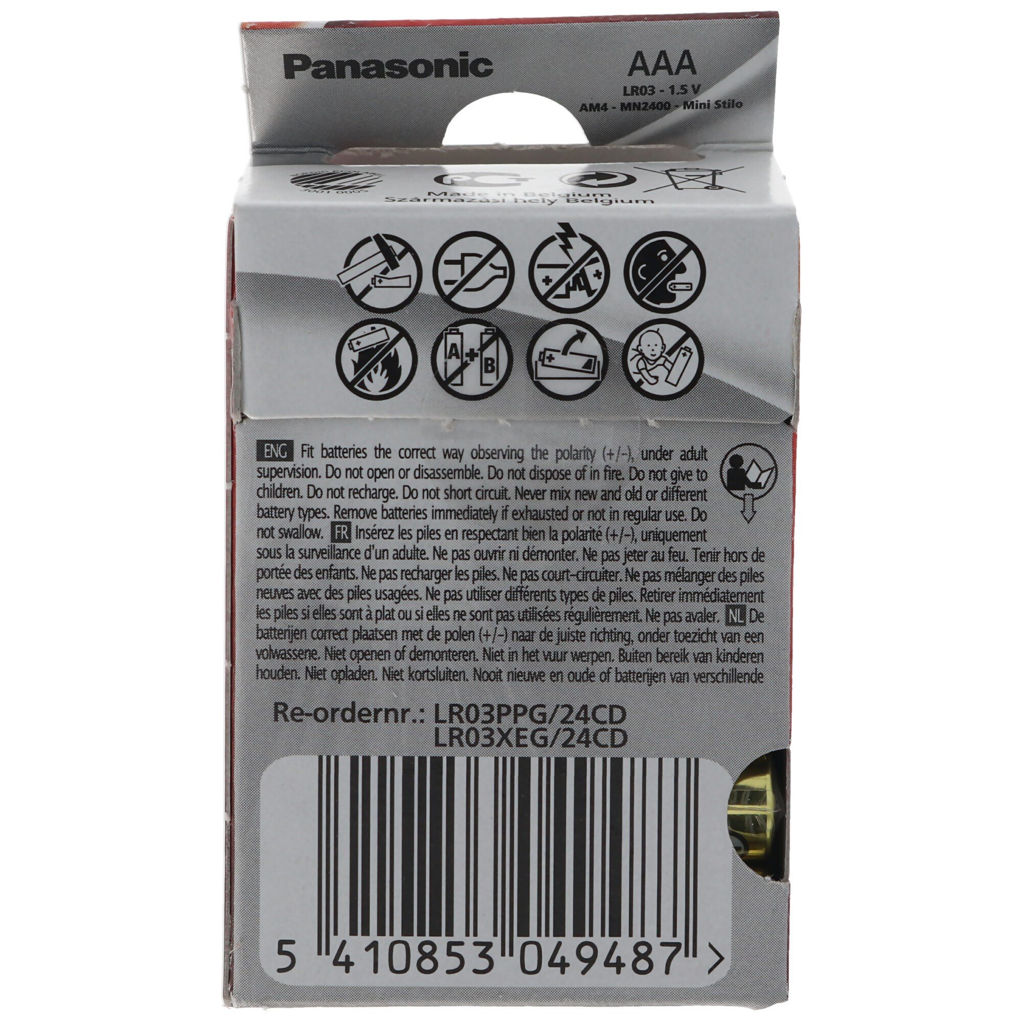 24 paket halinde Panasonic Pro Power Micro / AAA / LR03 piller