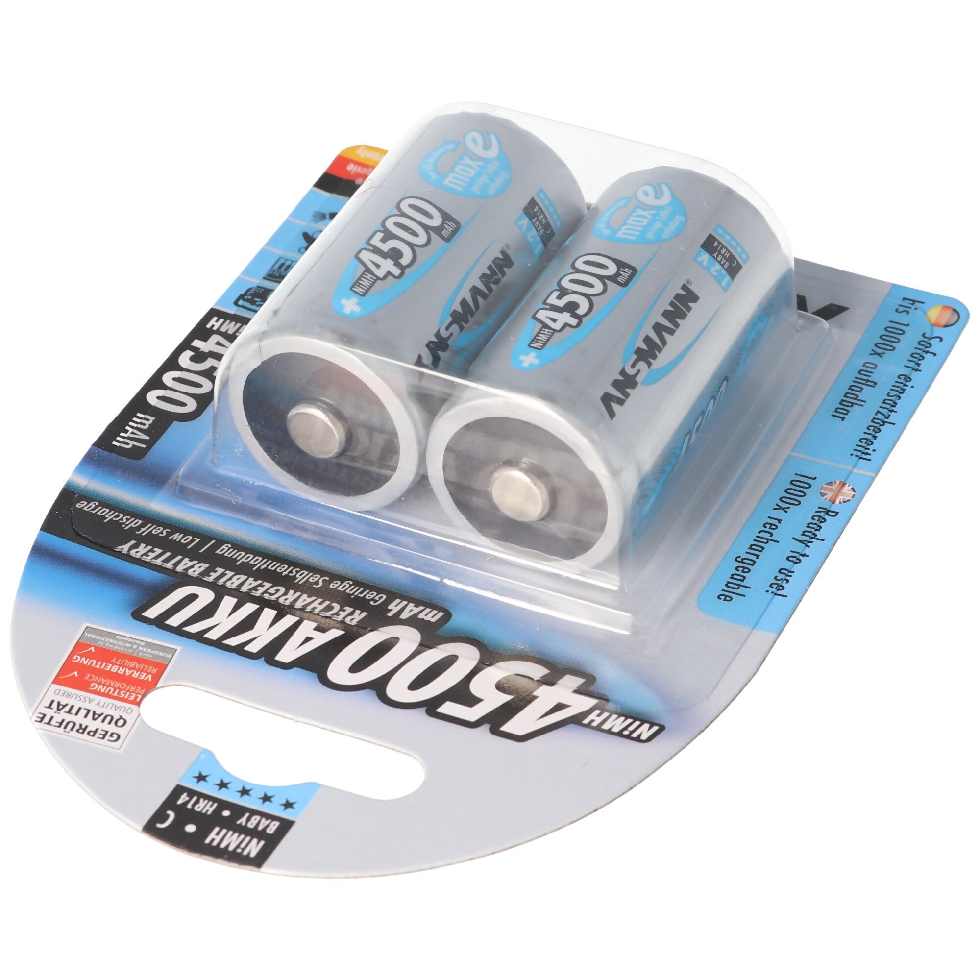 Ansmann maxE Baby C LR14 4500mAh NiMH pil, 2'li blisterde