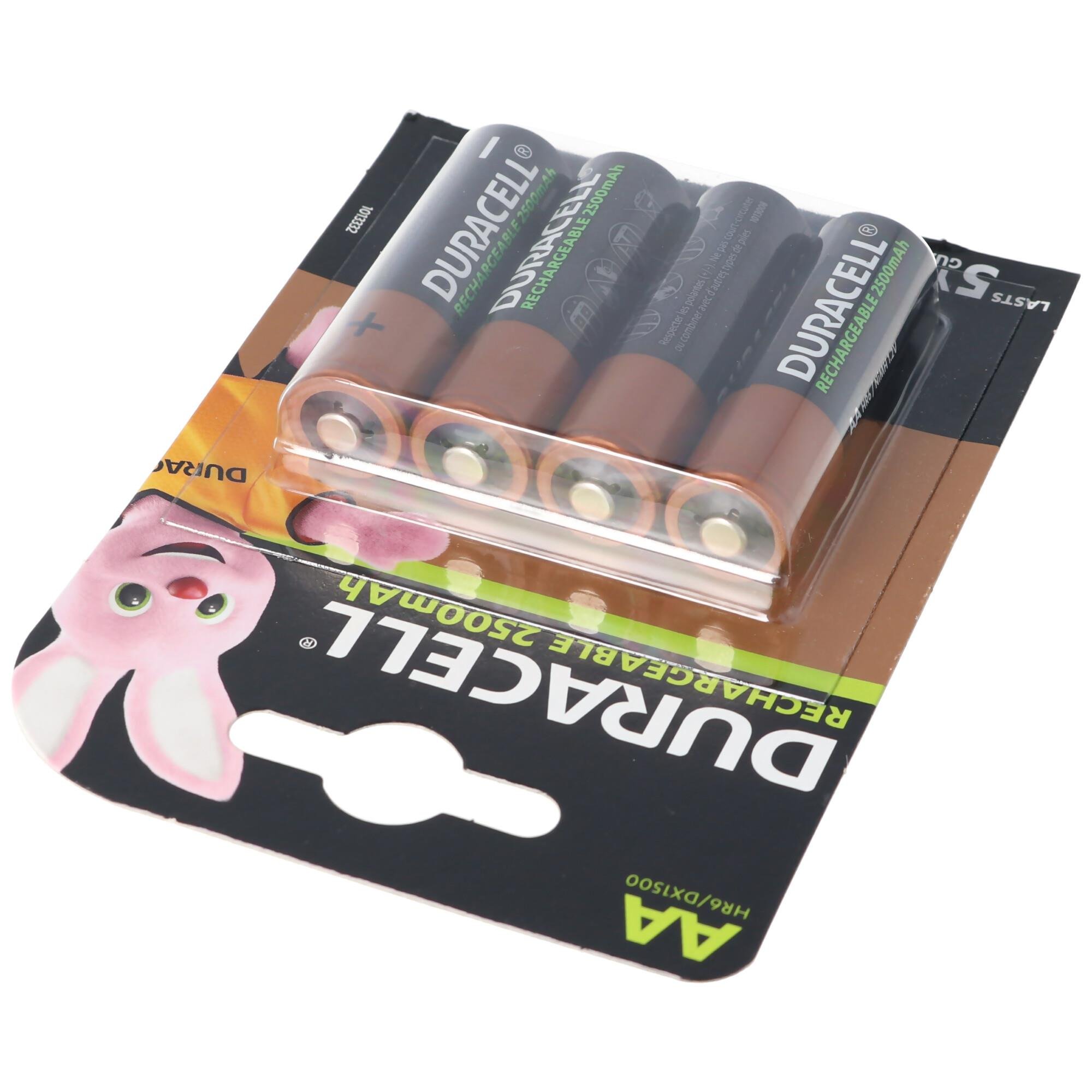 Duracell Ön Şarjlı Mignon pil Ni-MH 1.2V, maks. 4'lü blister ambalajda 2500mAh