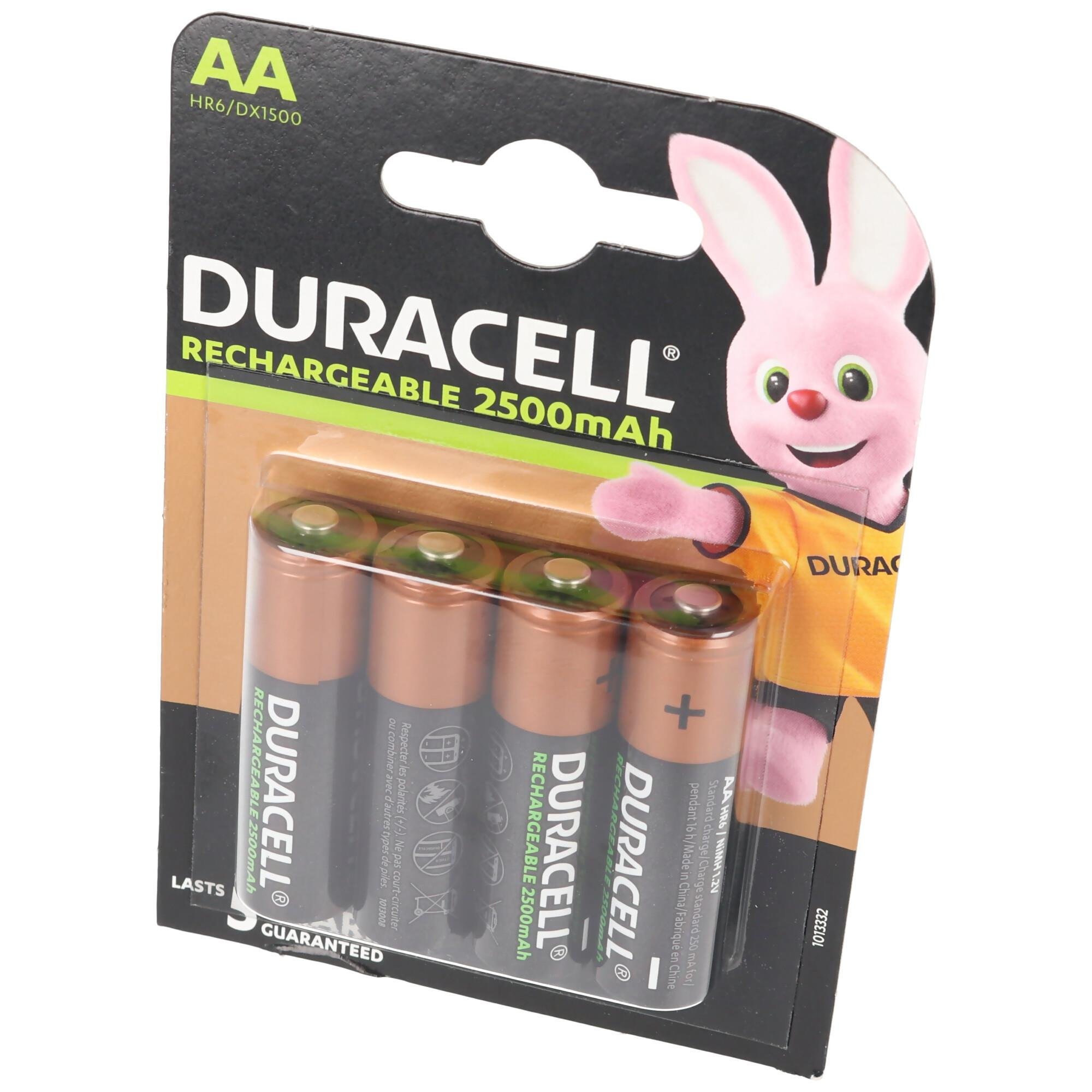 Duracell Ön Şarjlı Mignon pil Ni-MH 1.2V, maks. 4'lü blister ambalajda 2500mAh