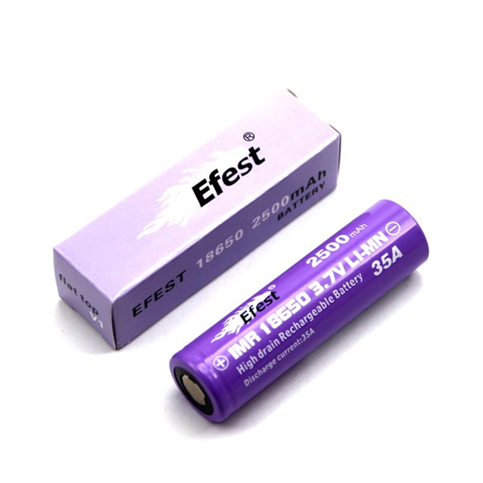 Efest IMR18650 2500mAh 3.6V - 3.7V (Flat Top) korumasız
