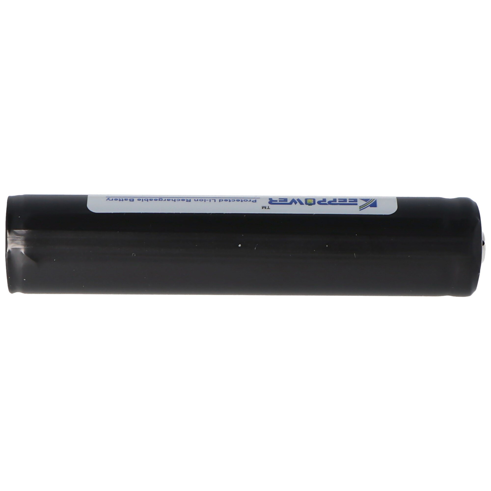 Keeppower 14650 1100mAh, 3.6V - 3.7V Li-ion pil PCB korumalı, boyutlar 67.45x14.15