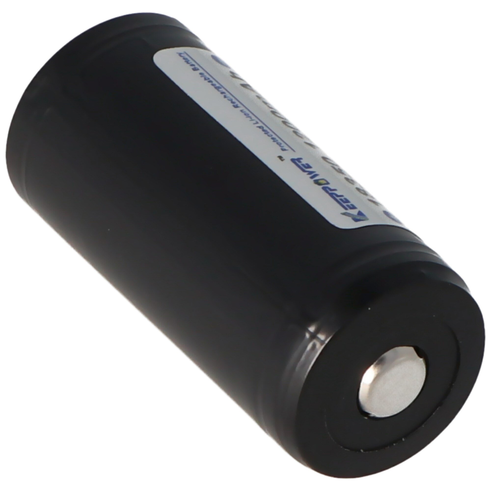 Keeppower 18350 - 1200mAh, 3.6V - 3.7V Li-ion pil korumalı, boyutlar not yaklaşık 39x18,6 mm