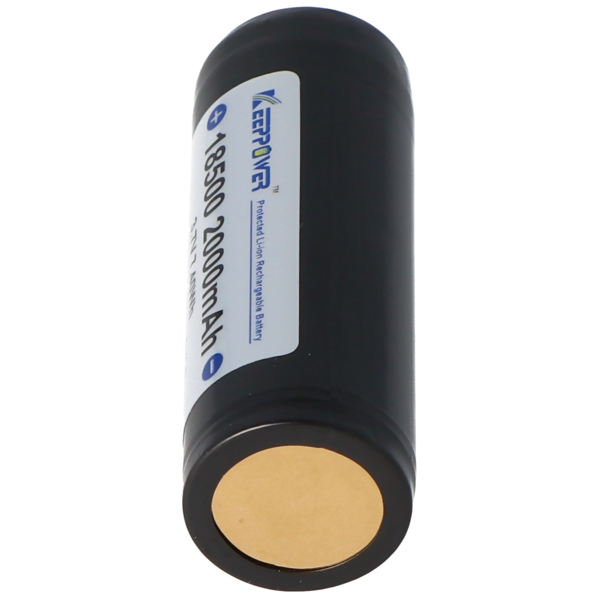 Keeppower 18500 - 2000mAh, 3.6V - 3.7V Li-ion pil korumalı