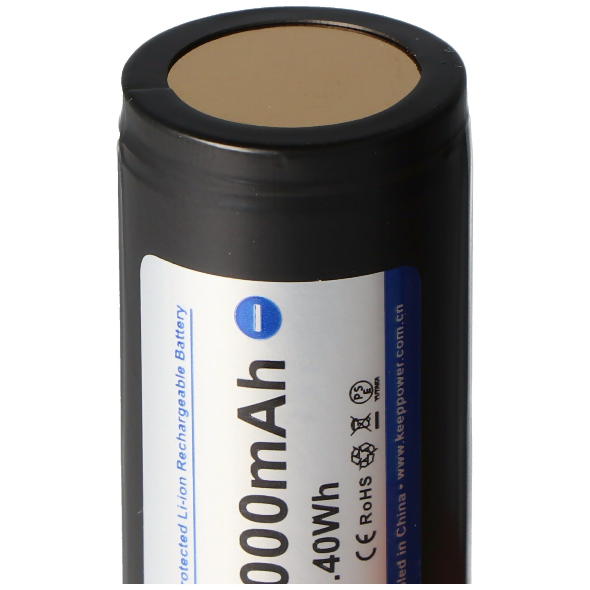 Keeppower 18500 - 2000mAh, 3.6V - 3.7V Li-ion pil korumalı