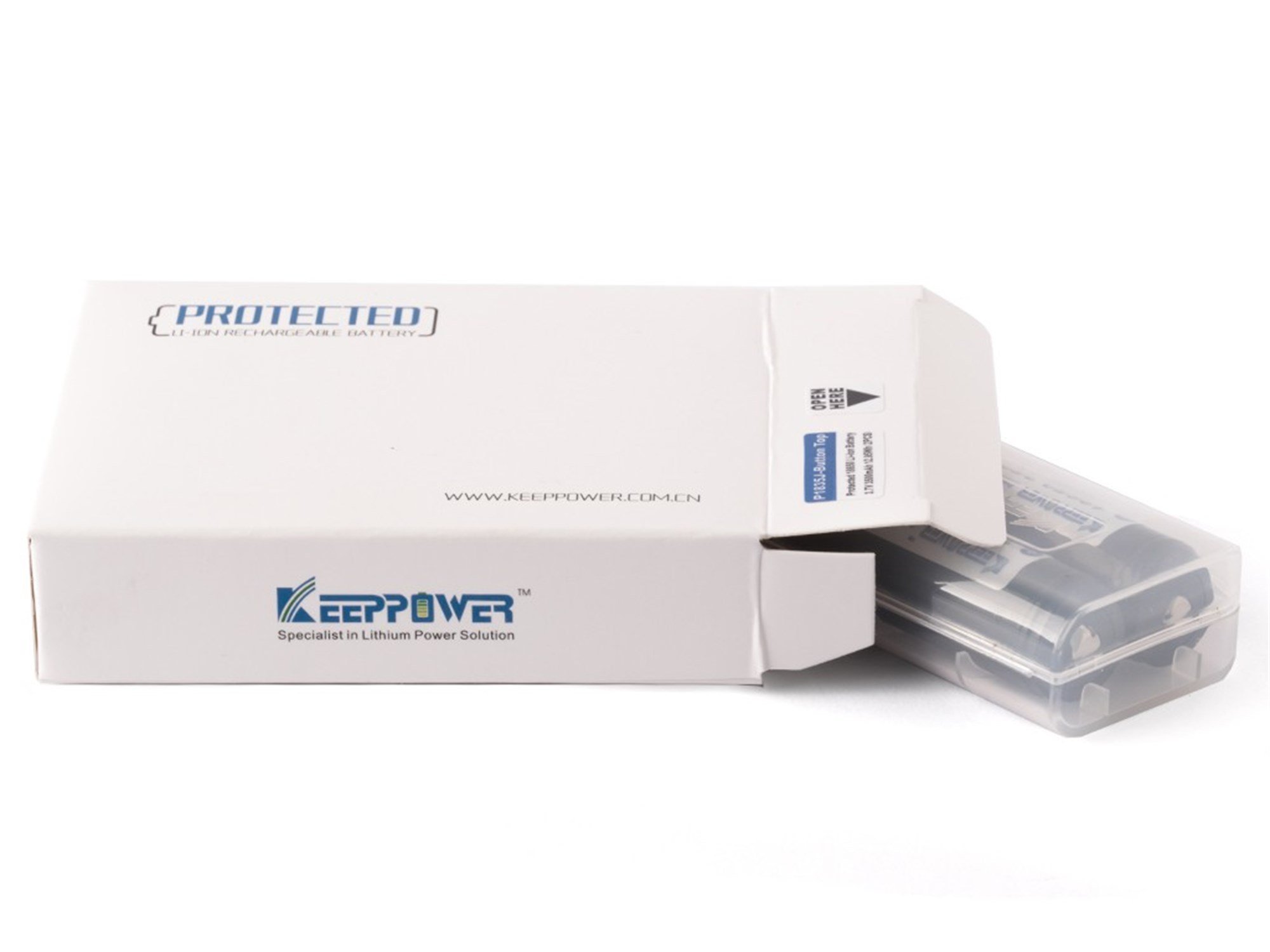 Keeppower 18650 - 2600mAh, 3,7V Li-Ion pil korumalı 69,2x18.5mm