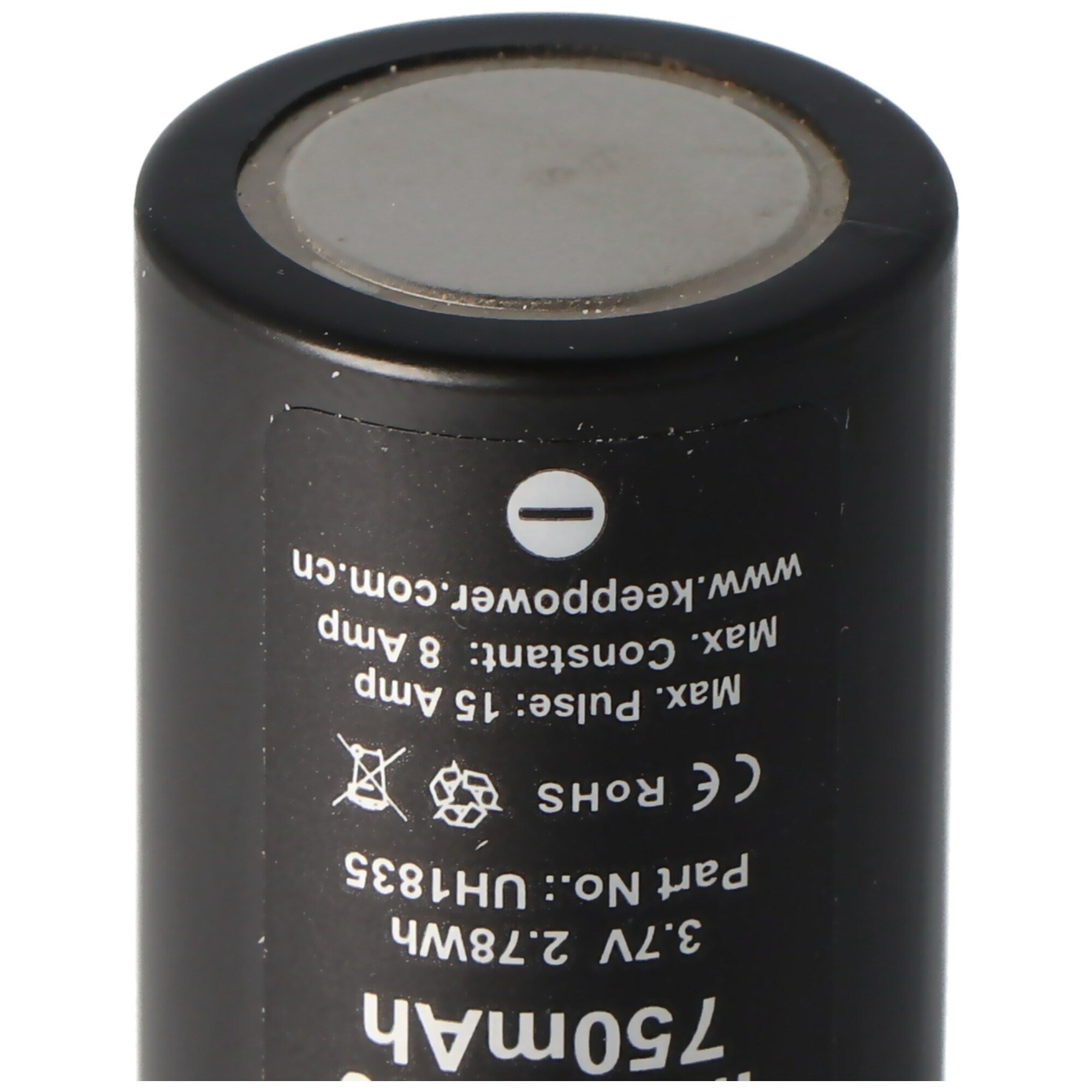 Keeppower IMR18350 - 750mAh, 3.7V (8A) Li-ion pil