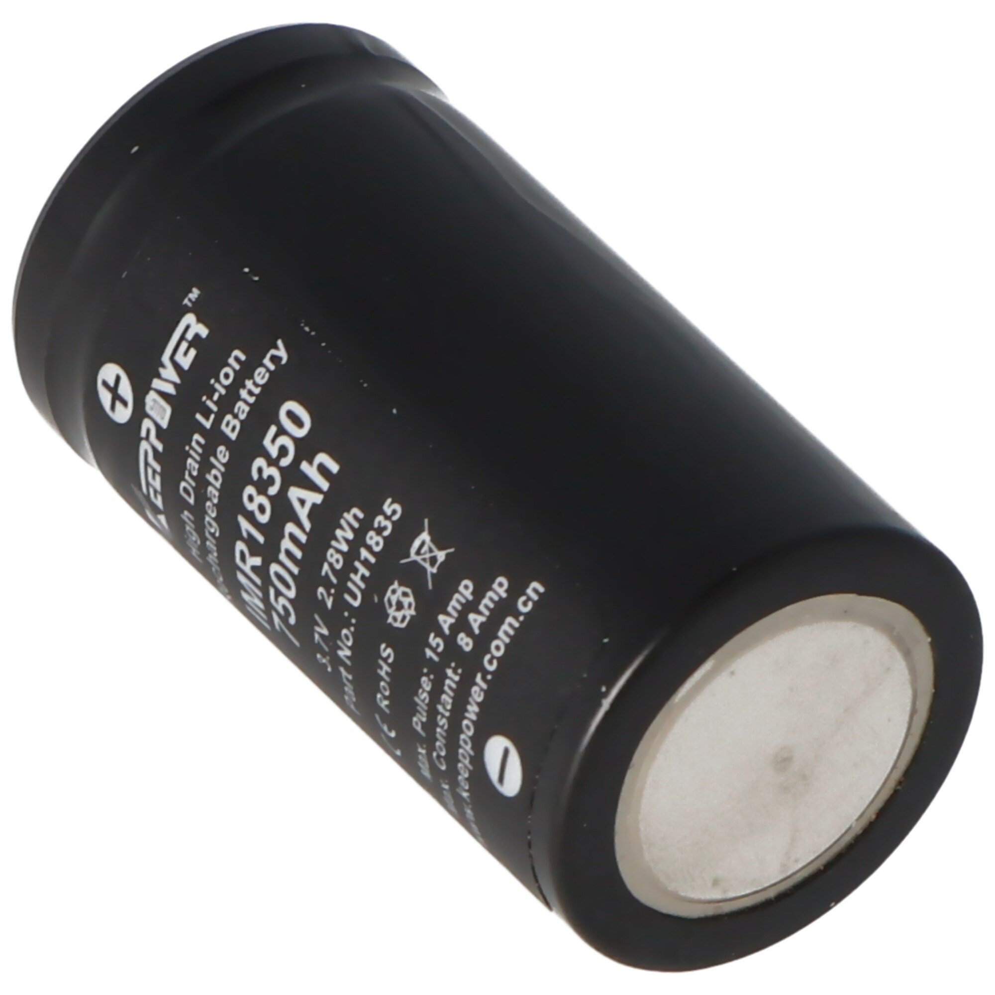 Keeppower IMR18350 - 750mAh, 3.7V (8A) Li-ion pil