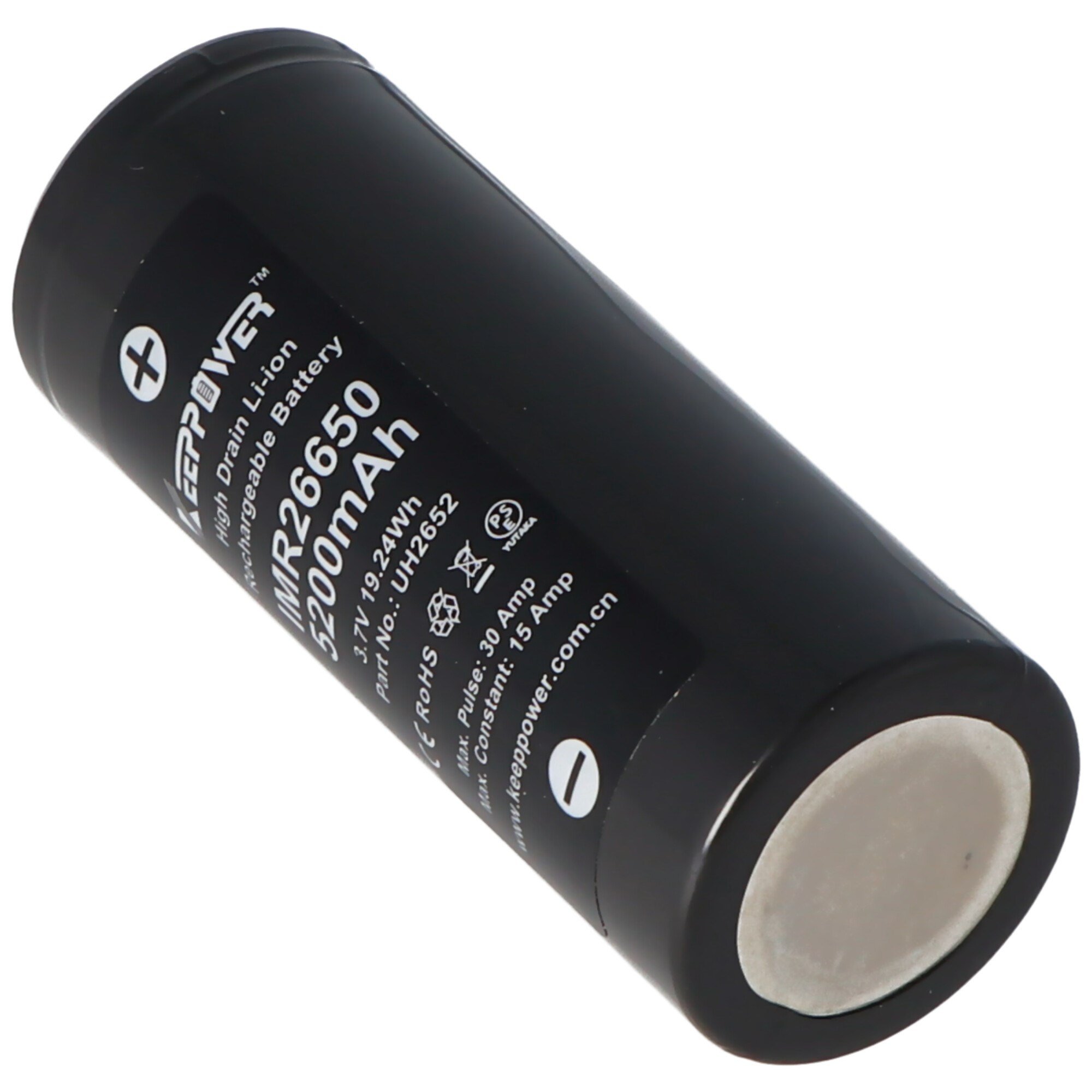 Keeppower IMR26650 - 5200mAh, 15A, 3.6V - 3.7V Li-ion pil