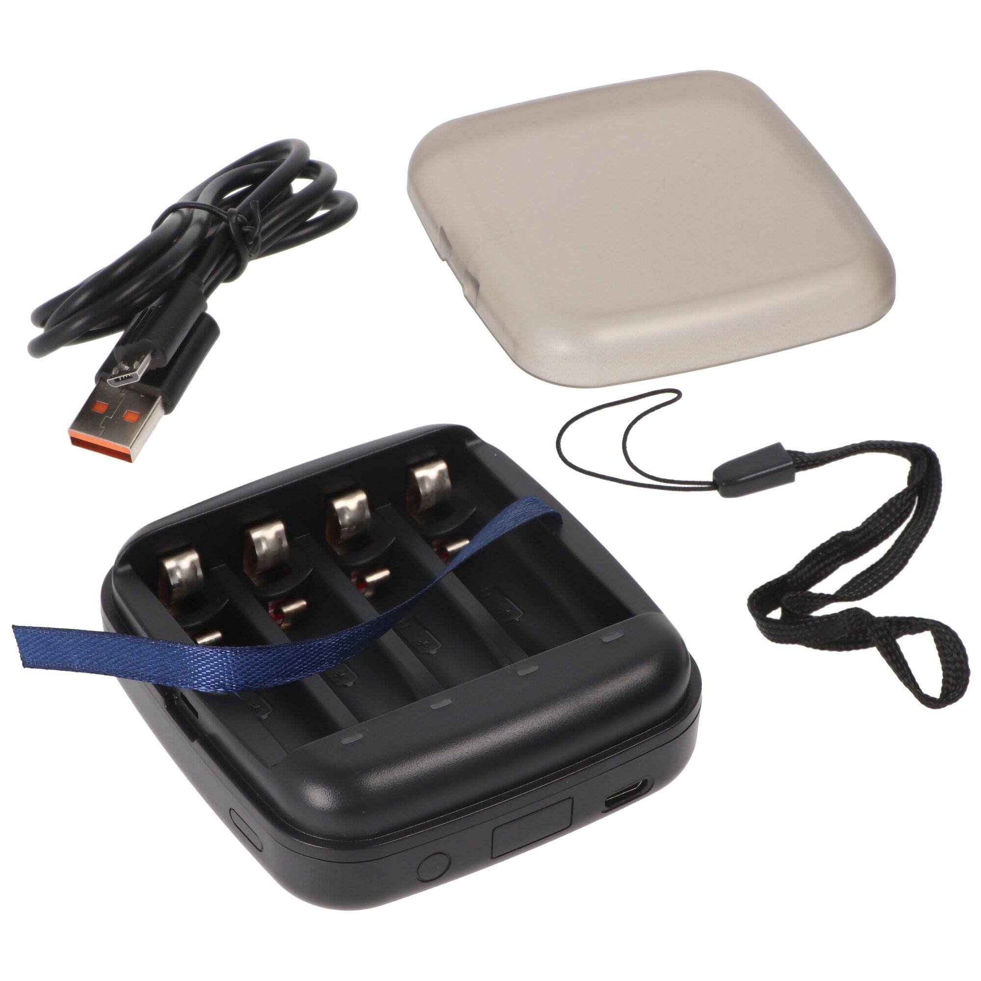 Li-Ion 1.5V şarj edilebilir pil ve 1.5V NiMH 1.2V şarj edilebilir pil için BC4 hızlı şarj cihazı AA AAA, mikro USB şarj kablosu ile