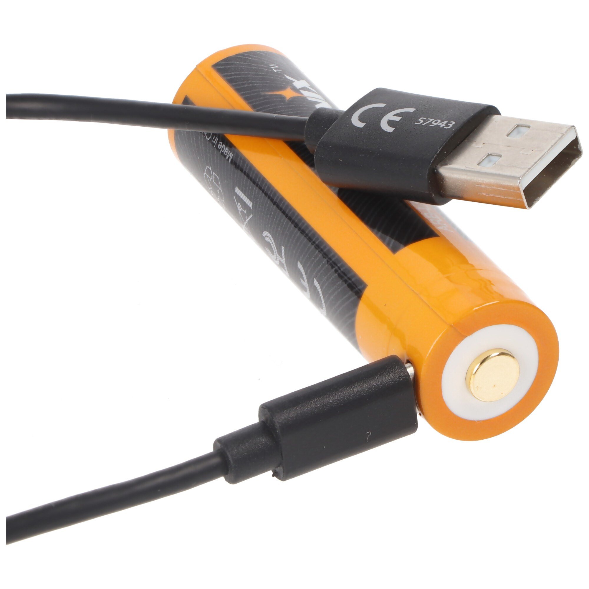 Li-ion pil 18650, USB şarj fonksiyonu ile çoklu korumalı, 70x18.6mm AccuCell AccuSafe ile 1 adet