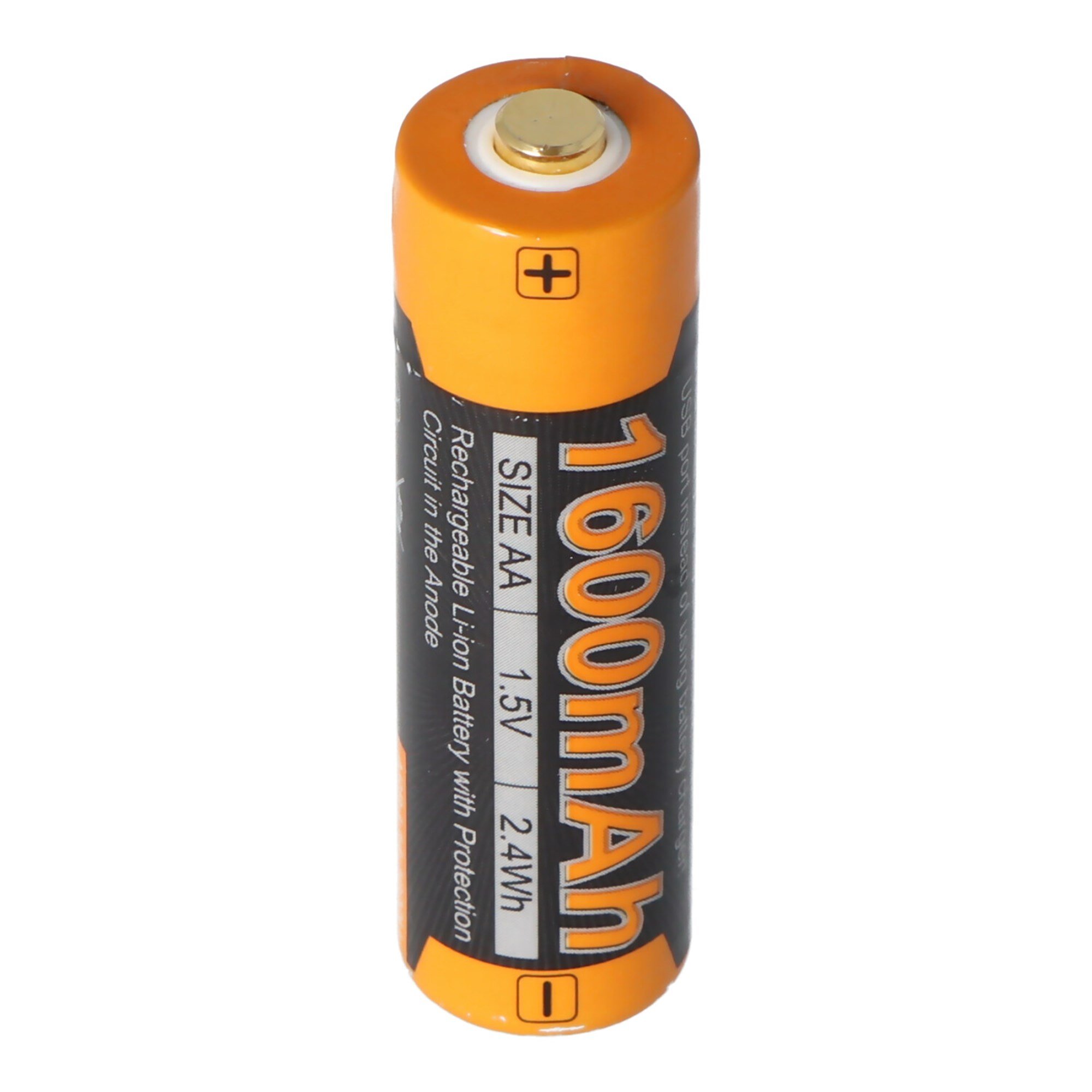 Li-ion şarj edilebilir pil Mignon AA LR6 1600 mAh ile 1.5 V çoklu USB şarj fonksiyonu ile korunan, AccuSafe 1 parça
