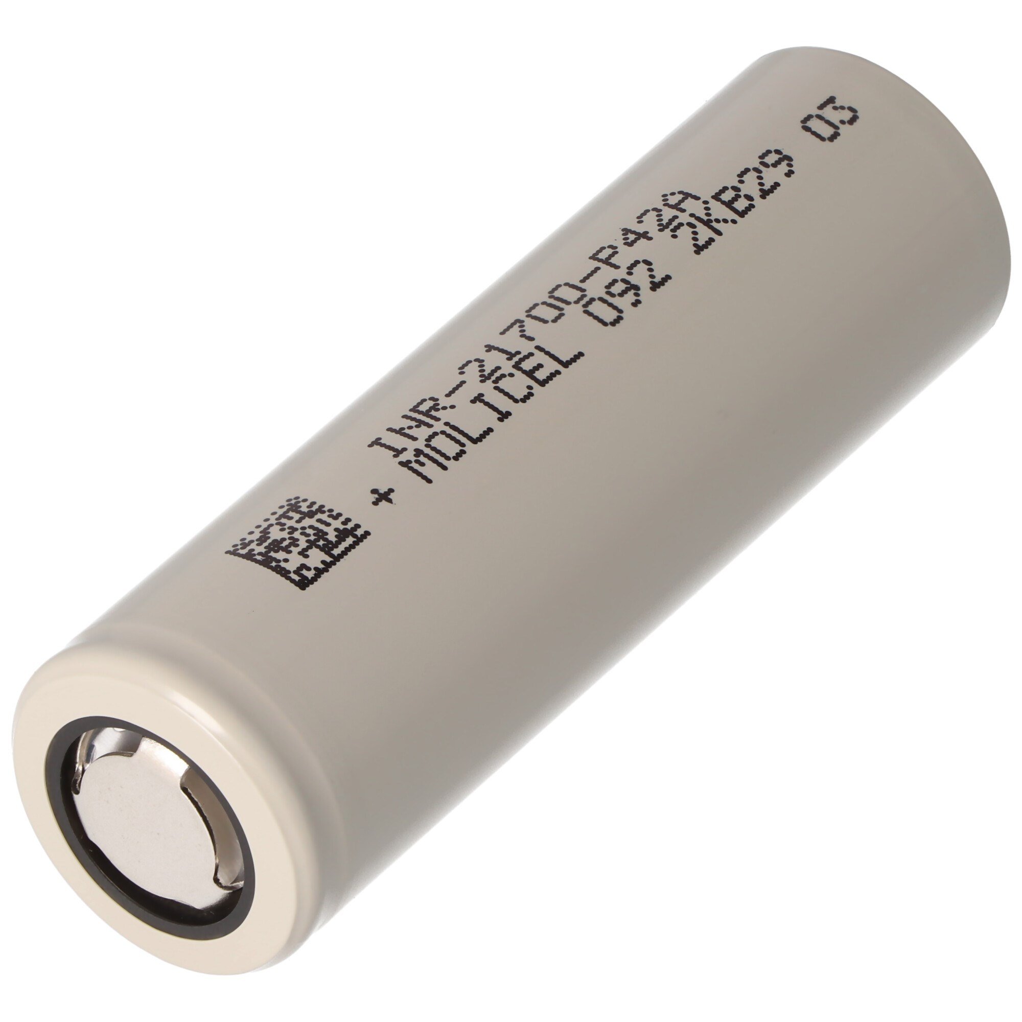 Molicel INR21700-P42A 4200mAh 45A Li-ion pil, 3.6V - 3.7V korumasız, düz üst, boyutlar 70.15x21.40mm