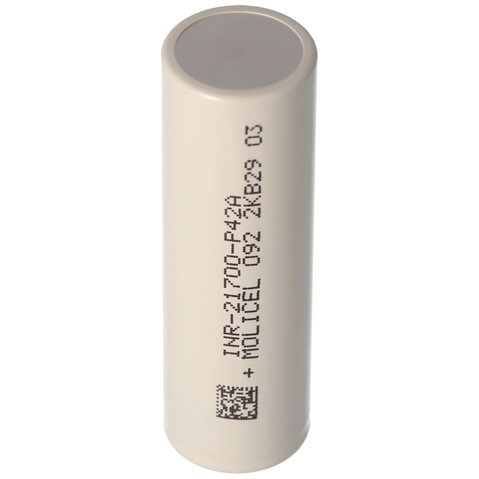 Molicel INR21700-P42A 4200mAh 45A Li-ion pil, 3.6V - 3.7V korumasız, düz üst, boyutlar 70.15x21.40mm